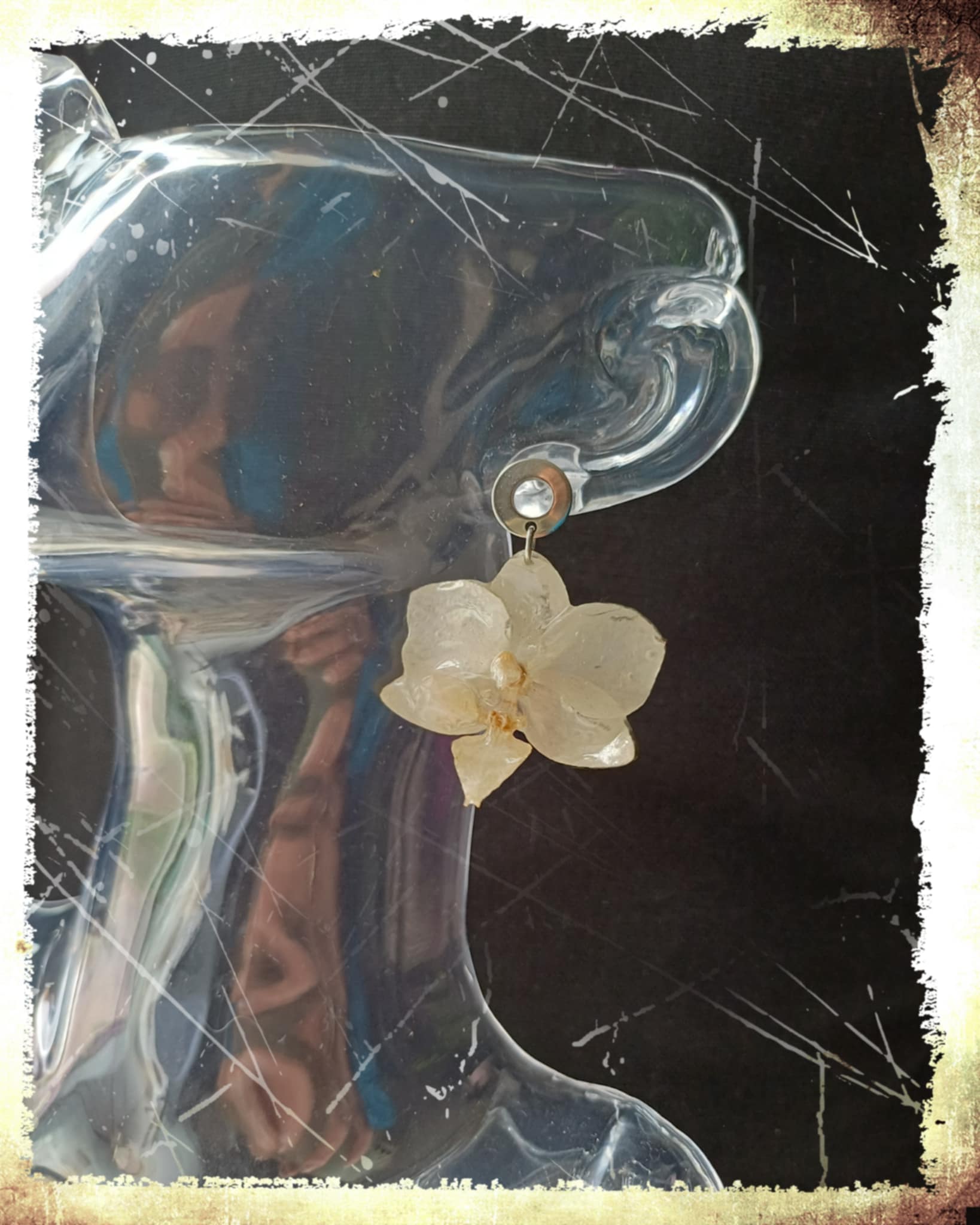 Boucles orchidées blanches