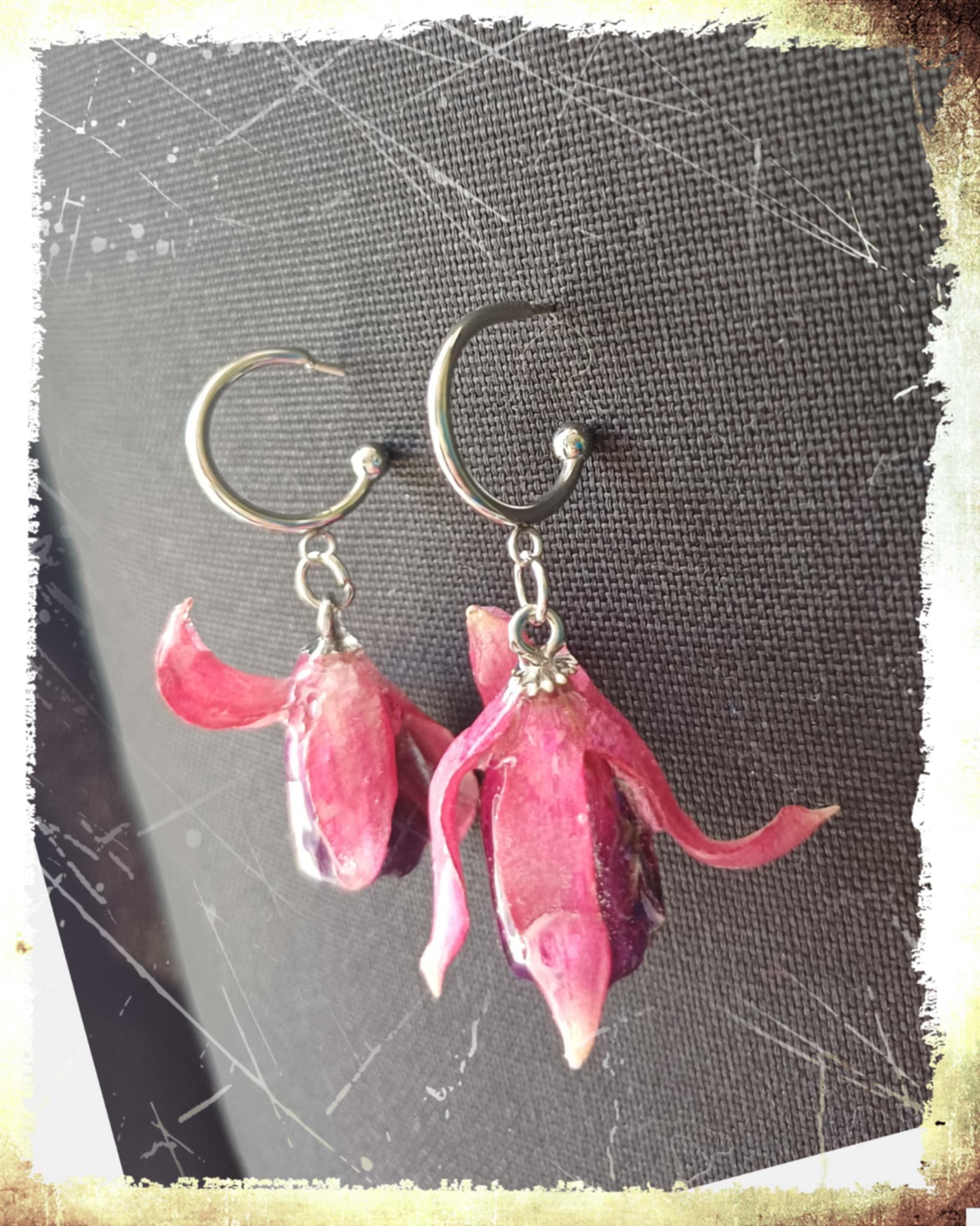 Boucles d'oreilles fleurs de Fuchsia