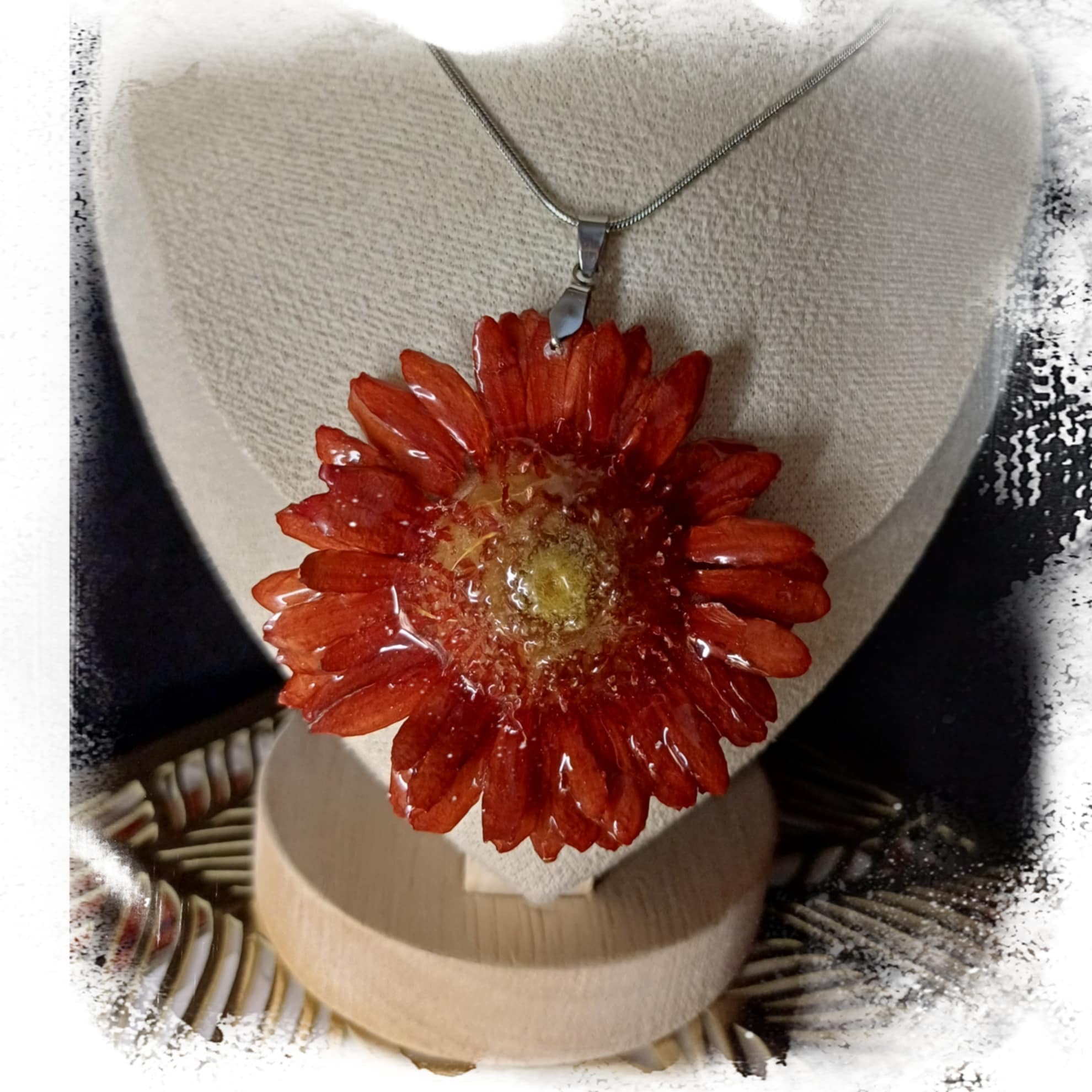 Collier Gerbera orange