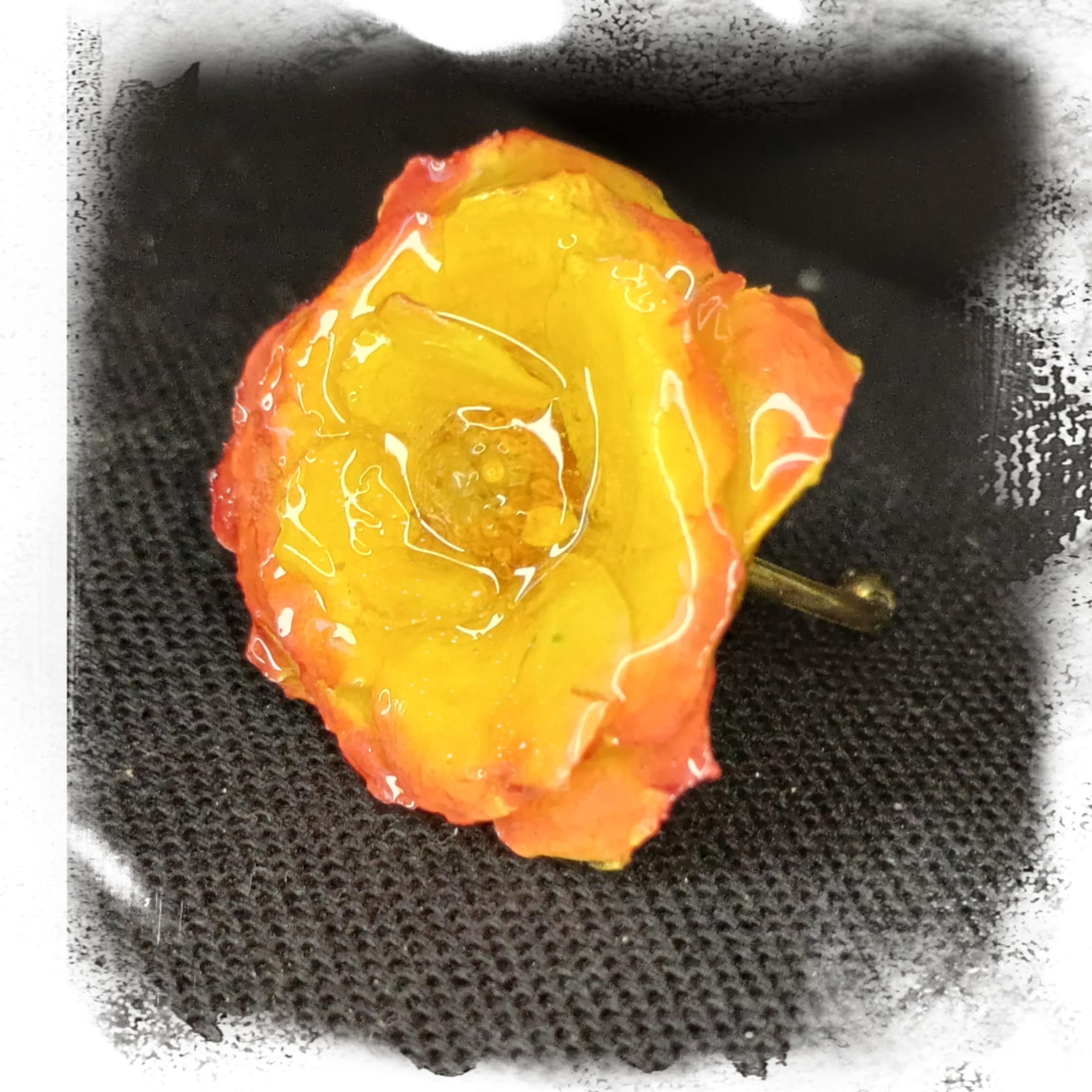 Bague Rose rouge et jaune
