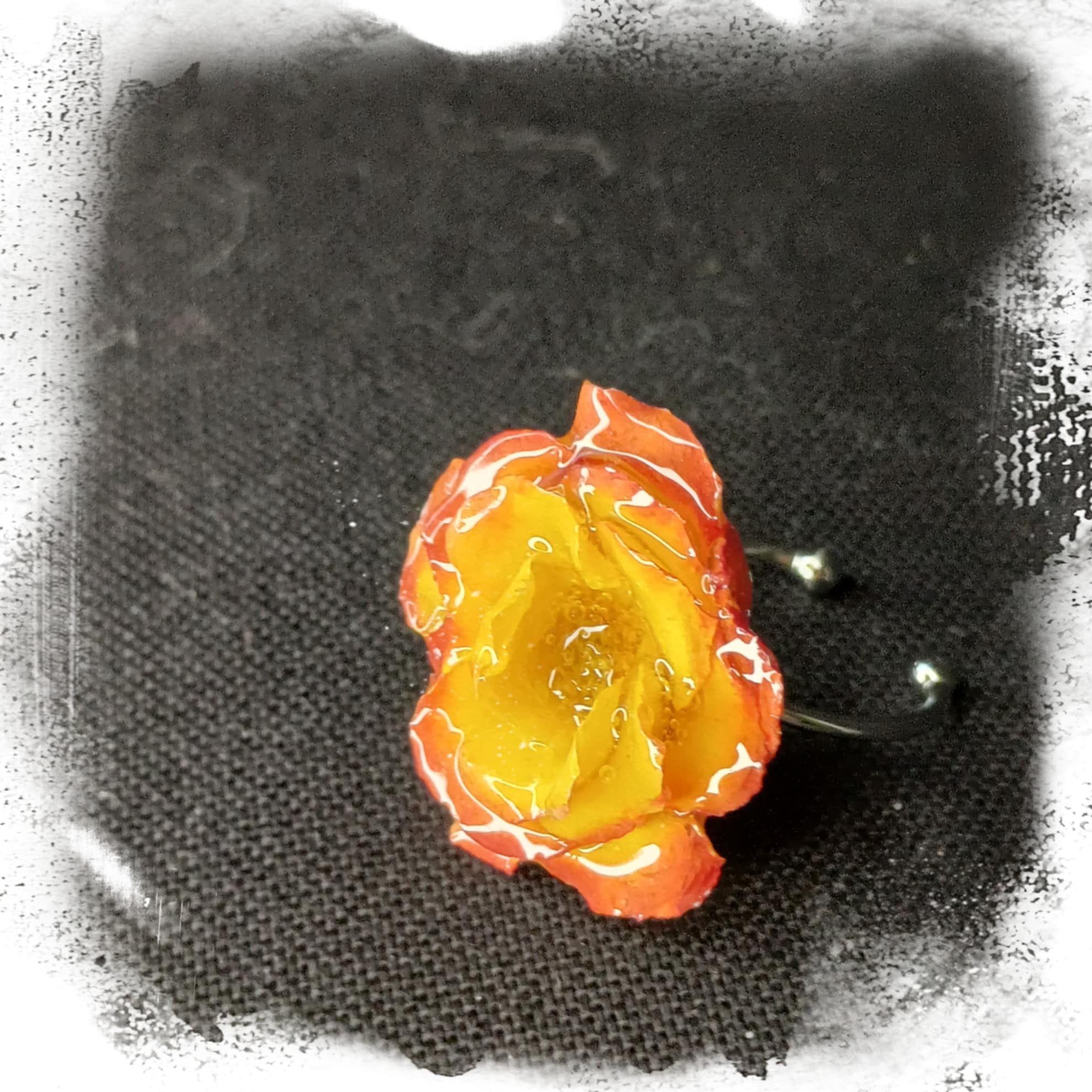 Bague Rose jaune et rose foncé