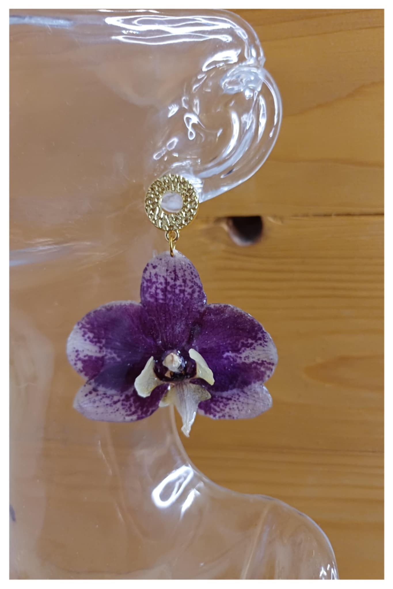 Boucles orchidée bicolores