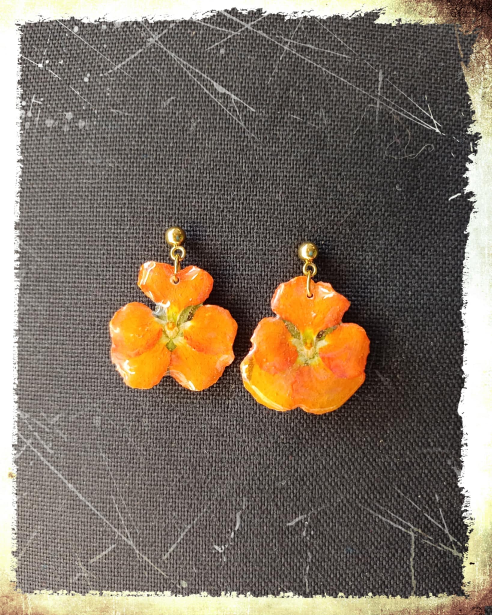 Boucles Pensées orange