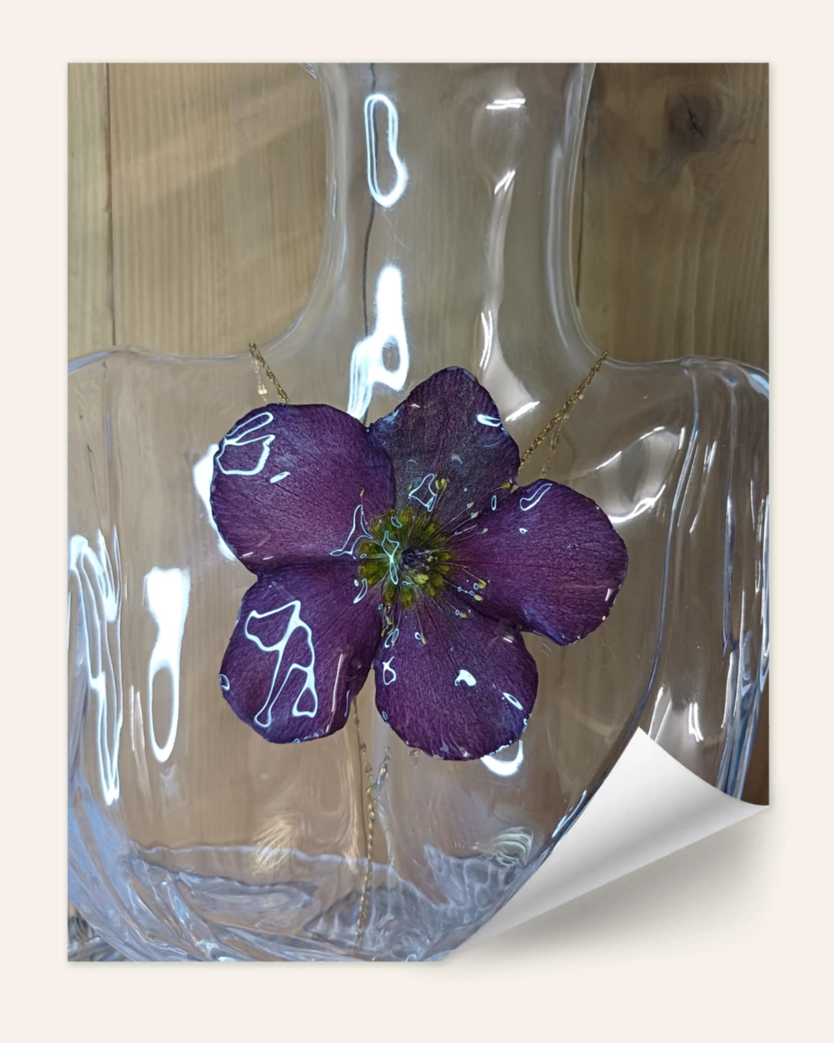 Collier Hellébore mauve