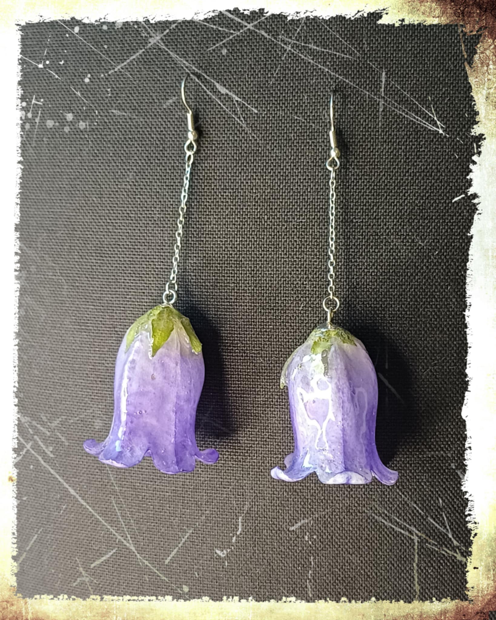 Boucles fleurs de Campanules mauve