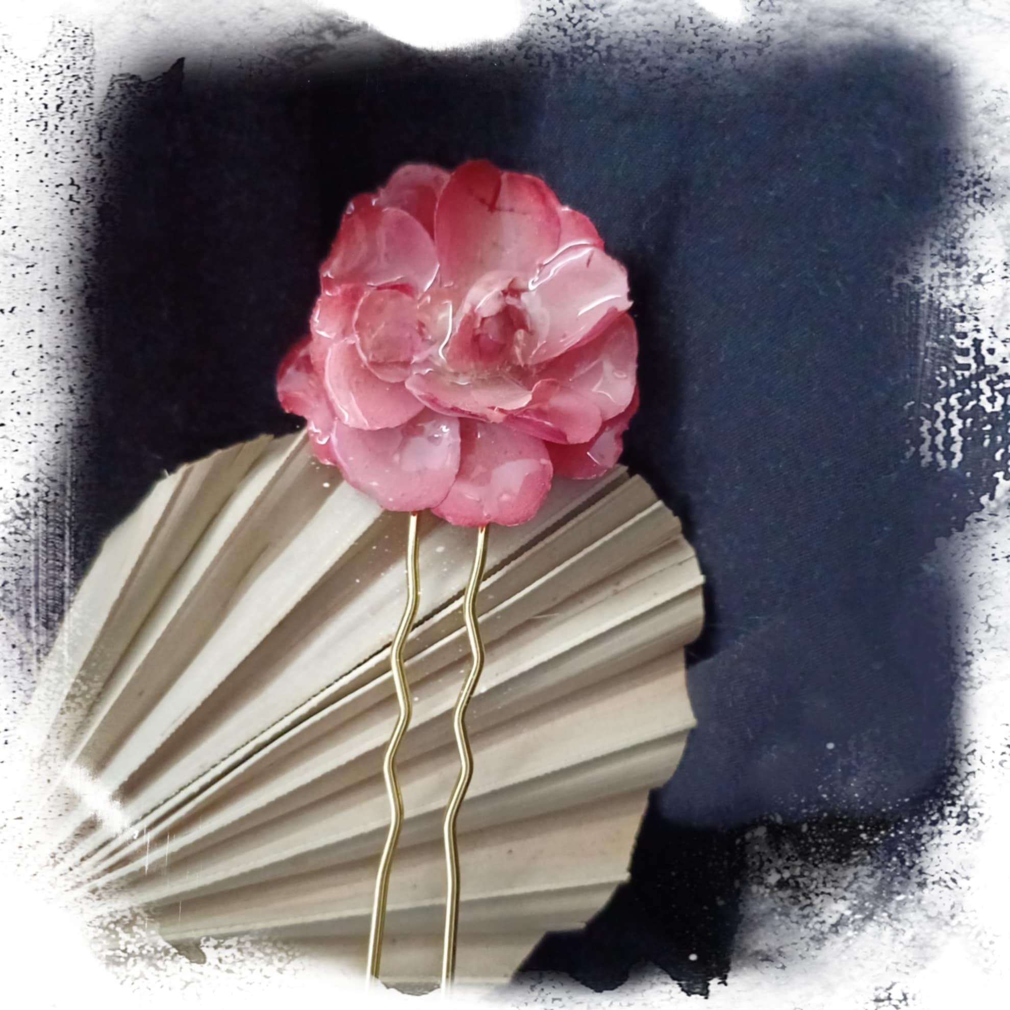 Pique à chignon Rose rouge