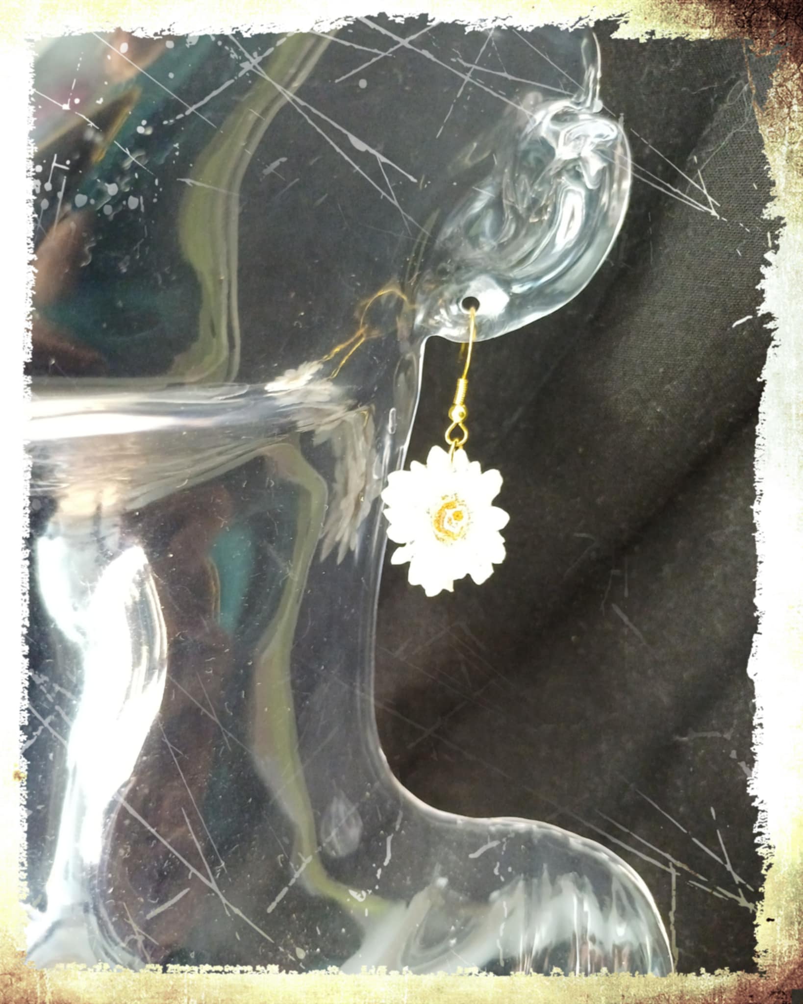 Boucles fleurs de Santini blanches