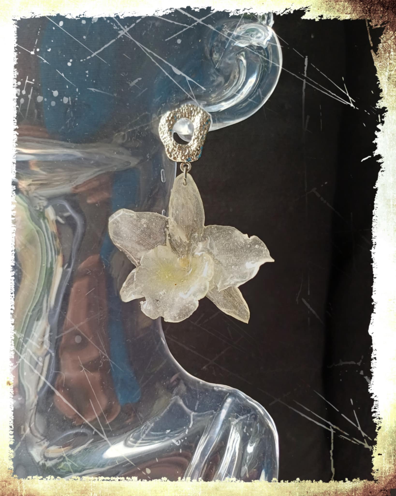 Boucles Orchidées Dendrobium blanches