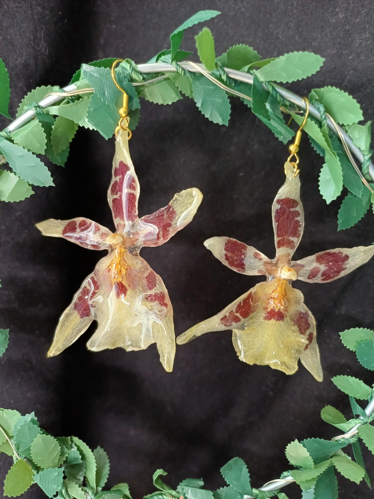 Boucles d'oreilles fleurs d'Orchidées Aliceara