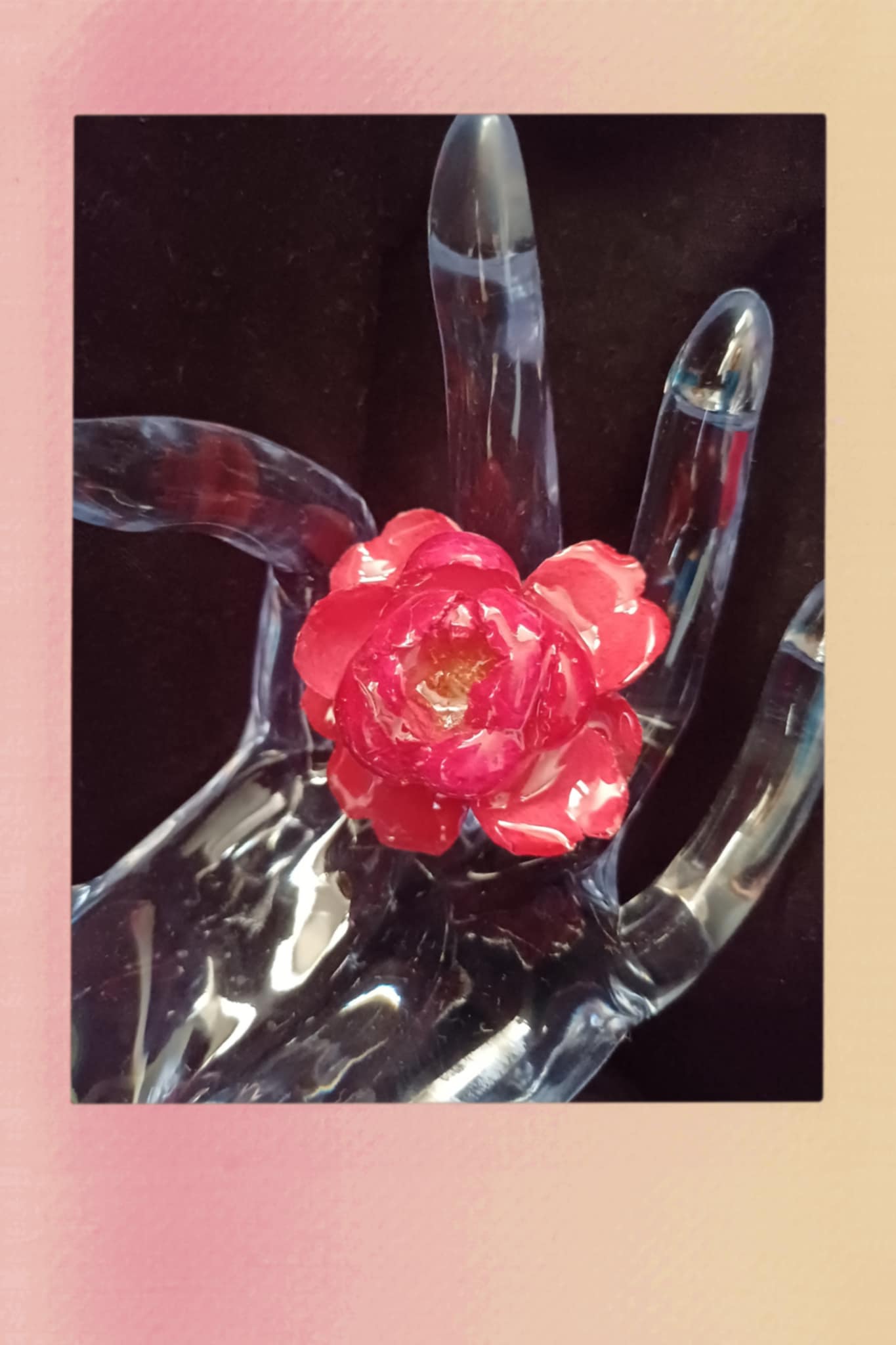 Bague Rose rouge
