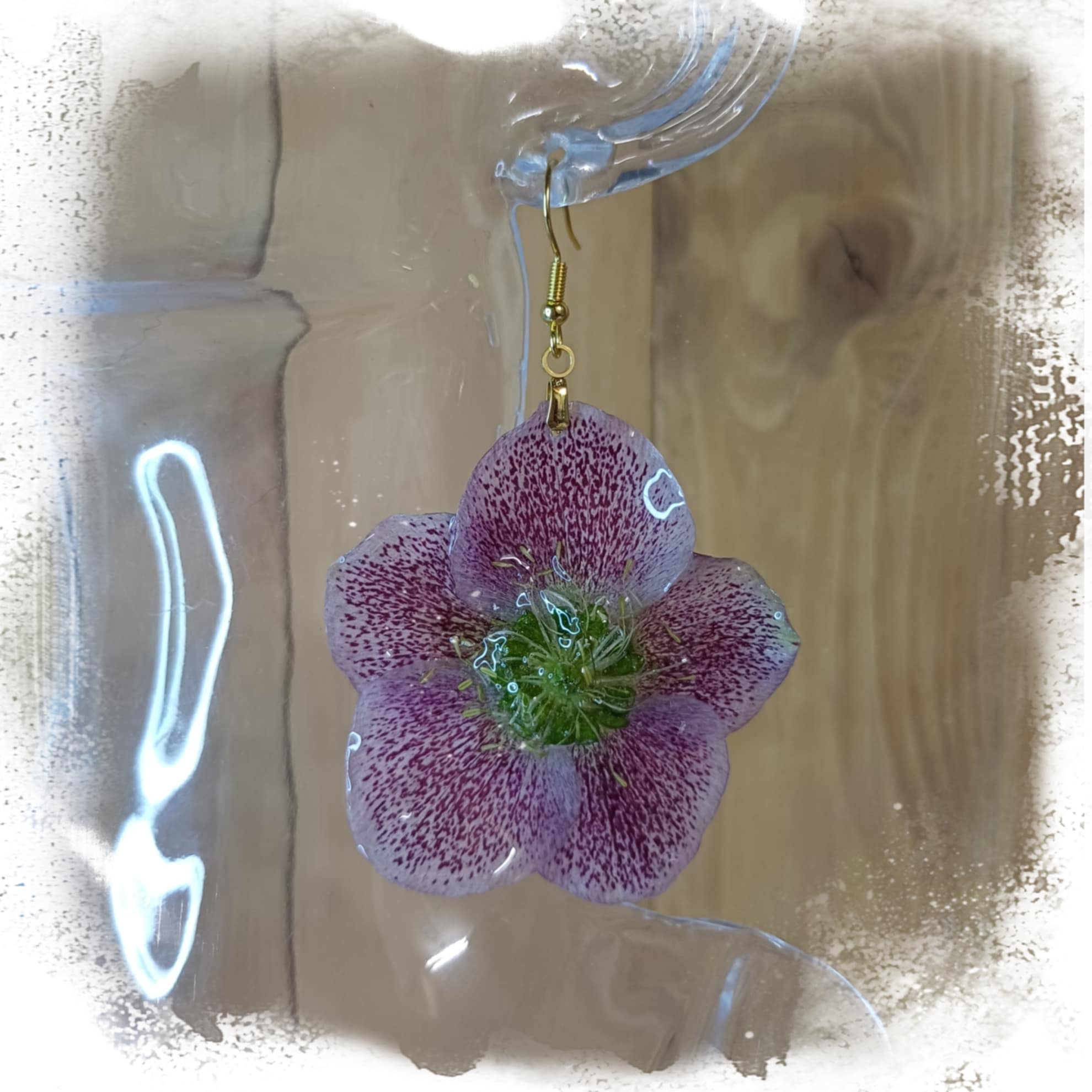 Boucles Hellébores blanches et mauves