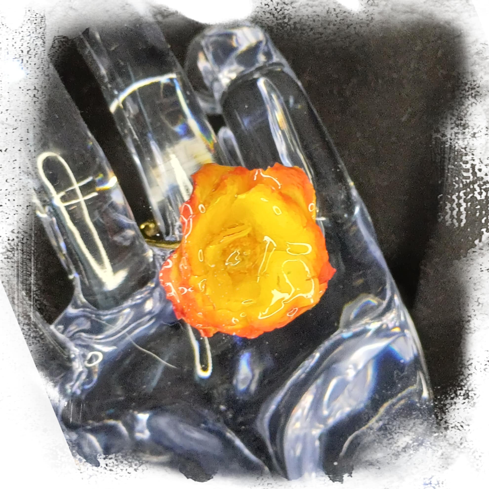 Bague Rose rouge et jaune