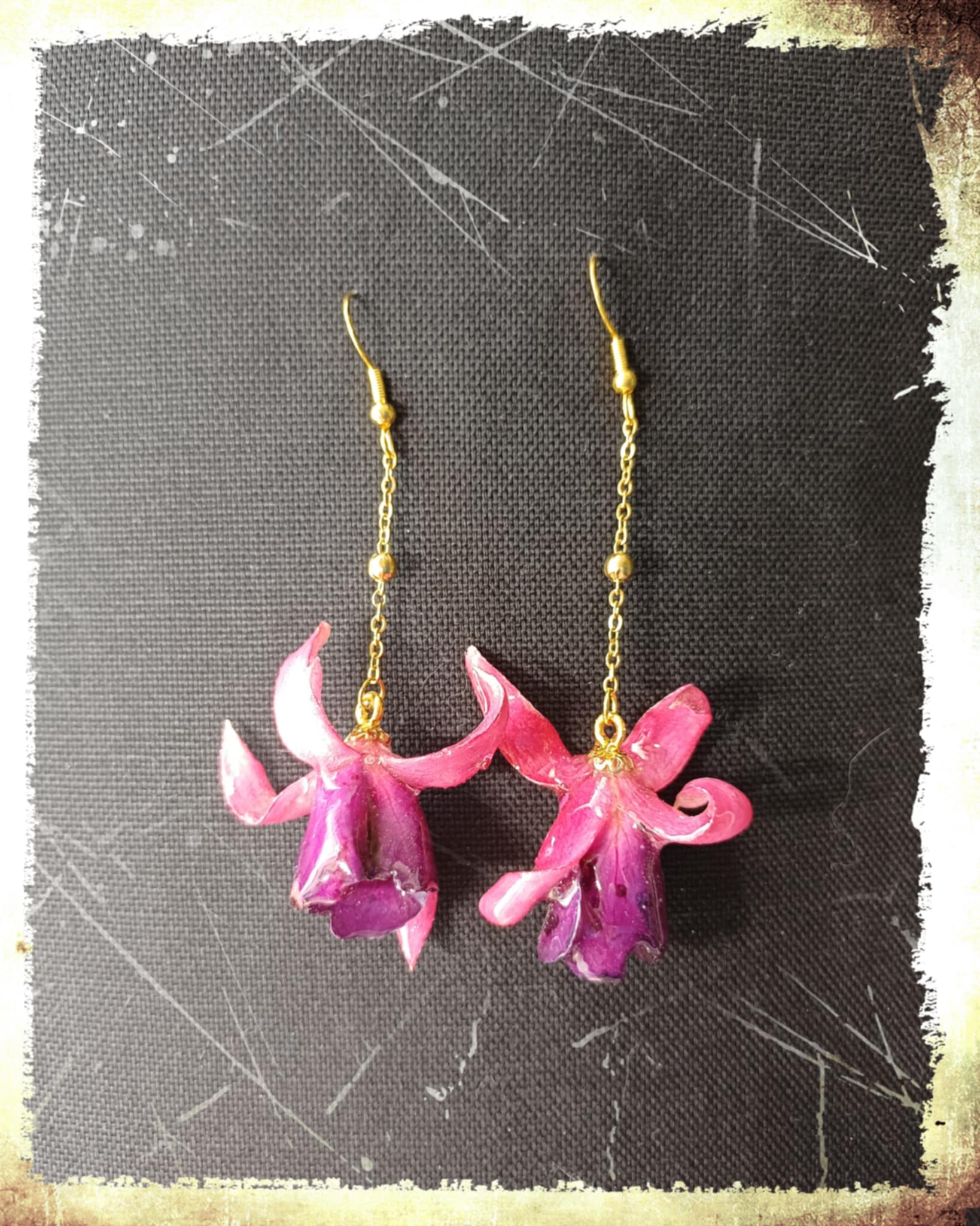 Boucles d'oreilles fleurs de Fuchsia