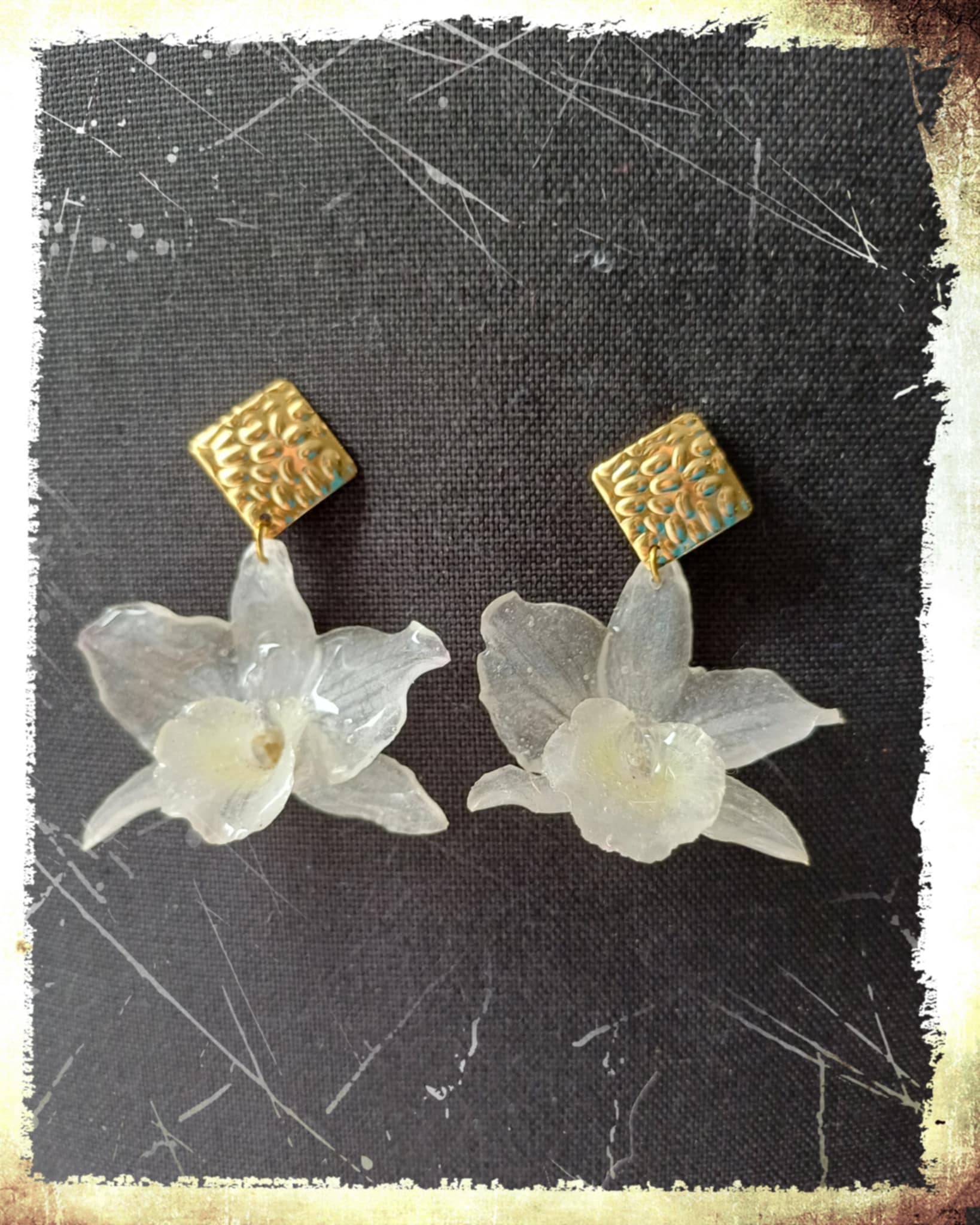 Boucles Orchidées Dendrobium blanches