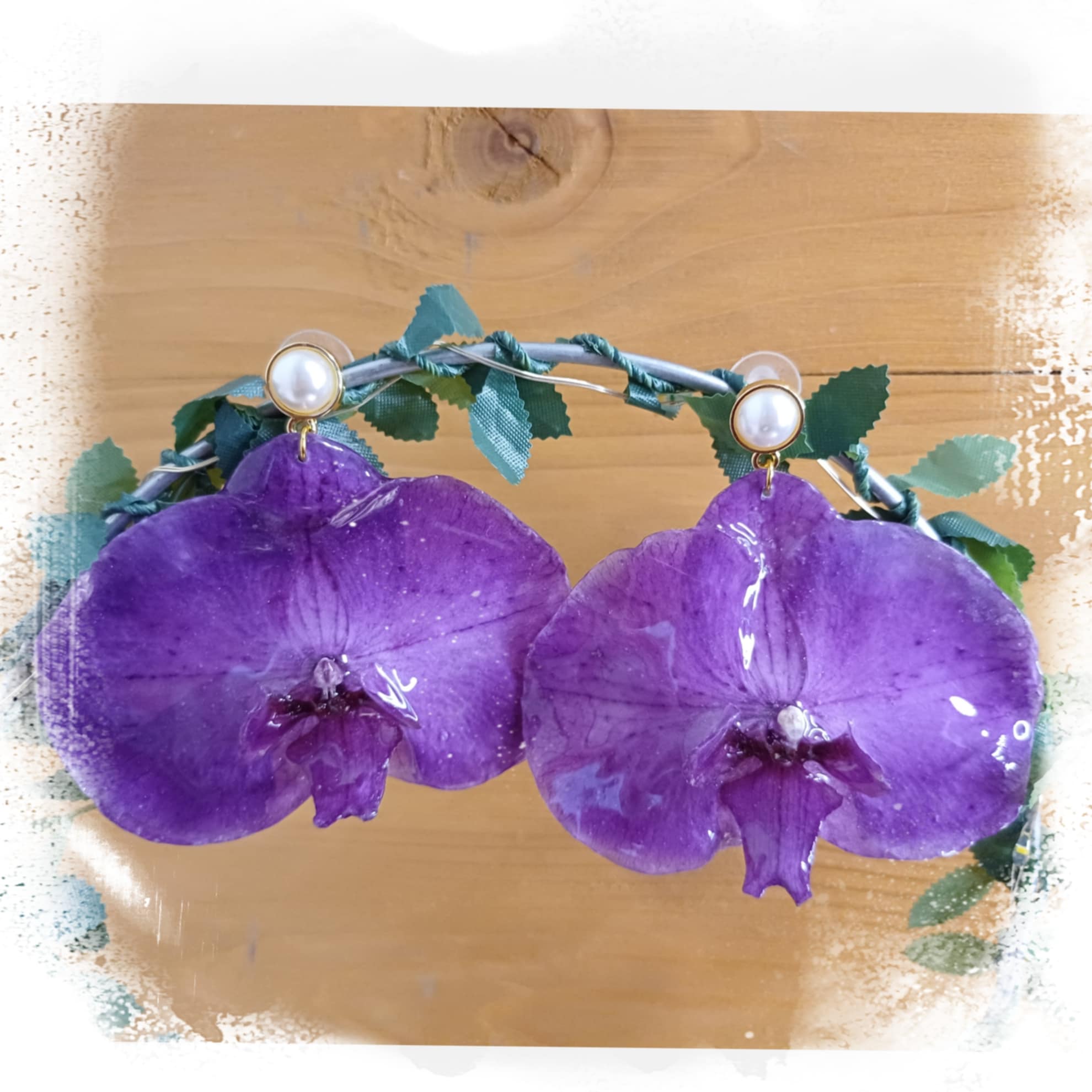 Boucles orchidées mauves