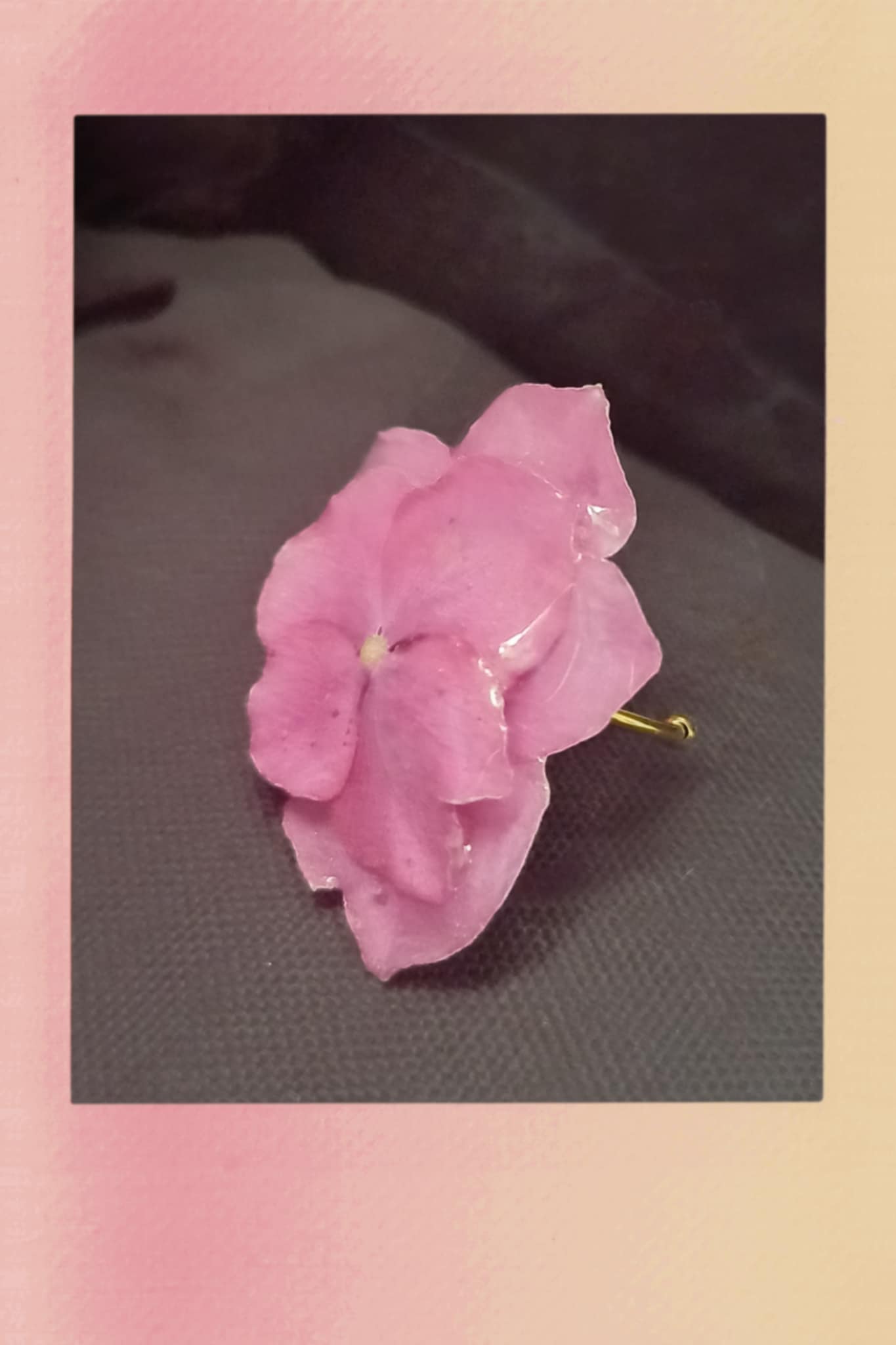 Bague Hortensia mauve