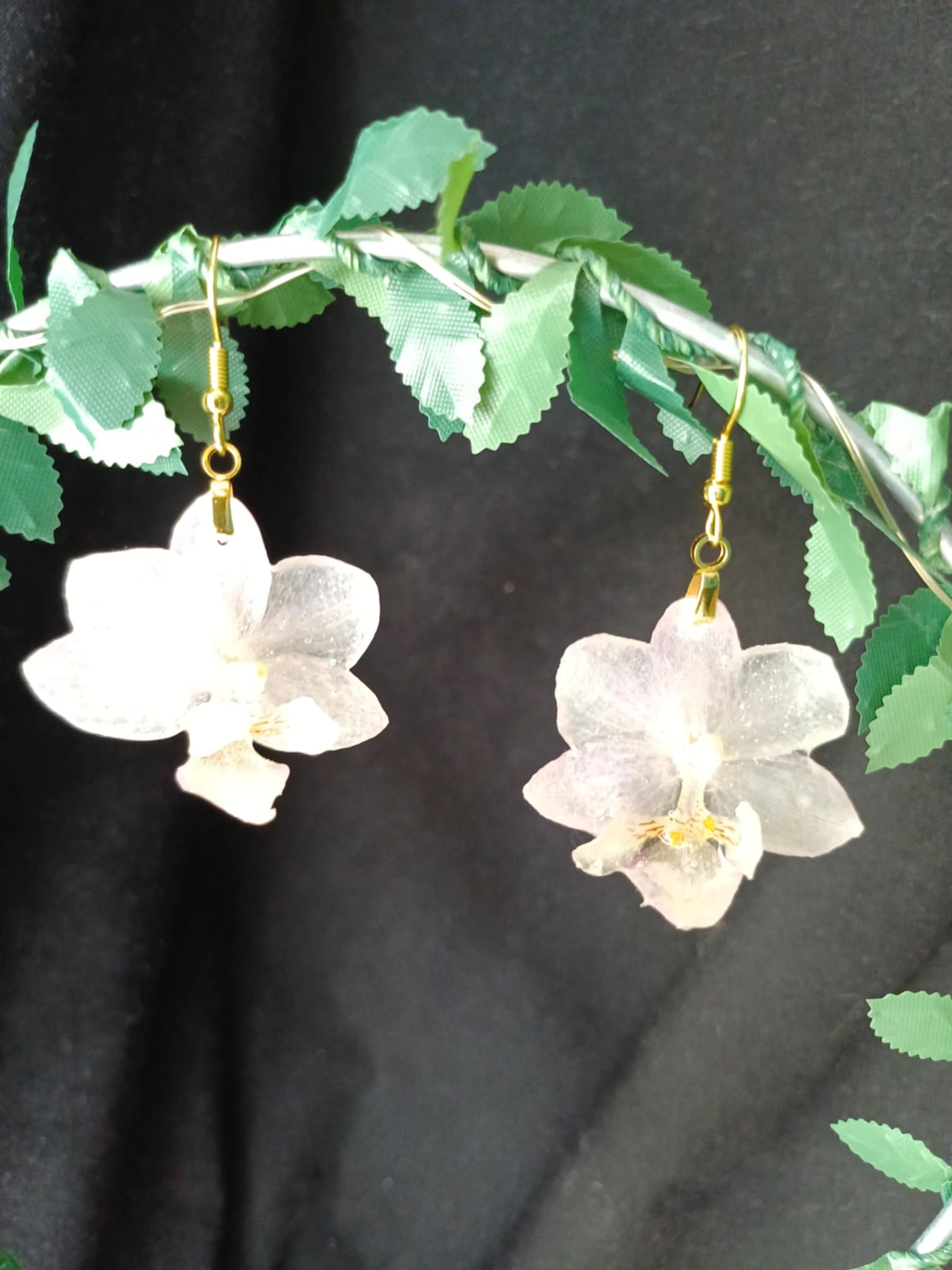 Boucles Orchidées blanches