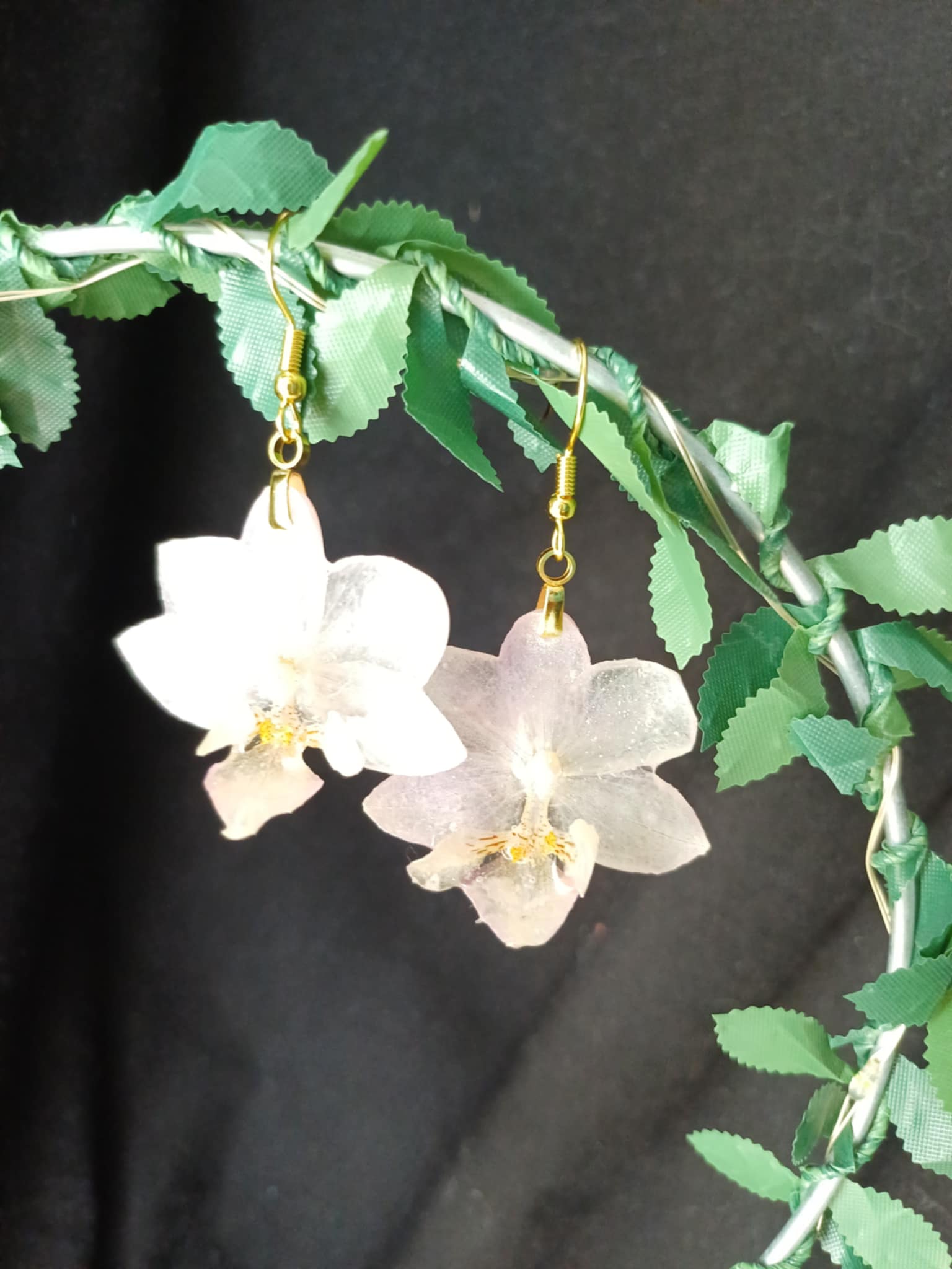 Boucles Orchidées blanches