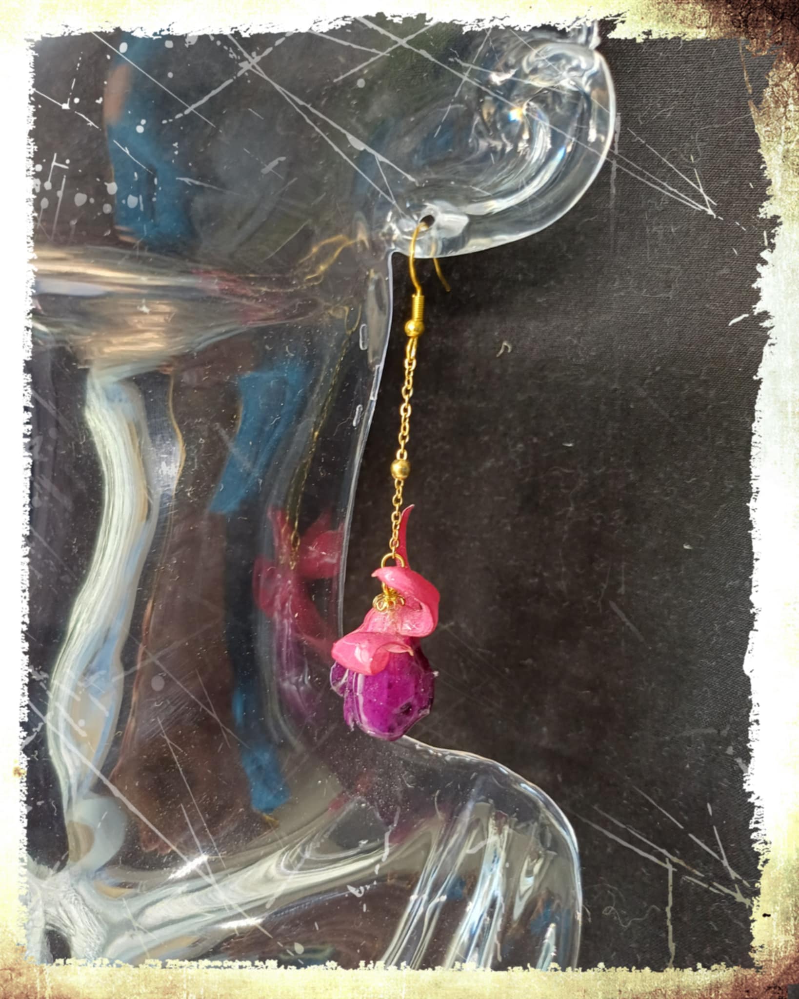 Boucles d'oreilles fleurs de Fuchsia