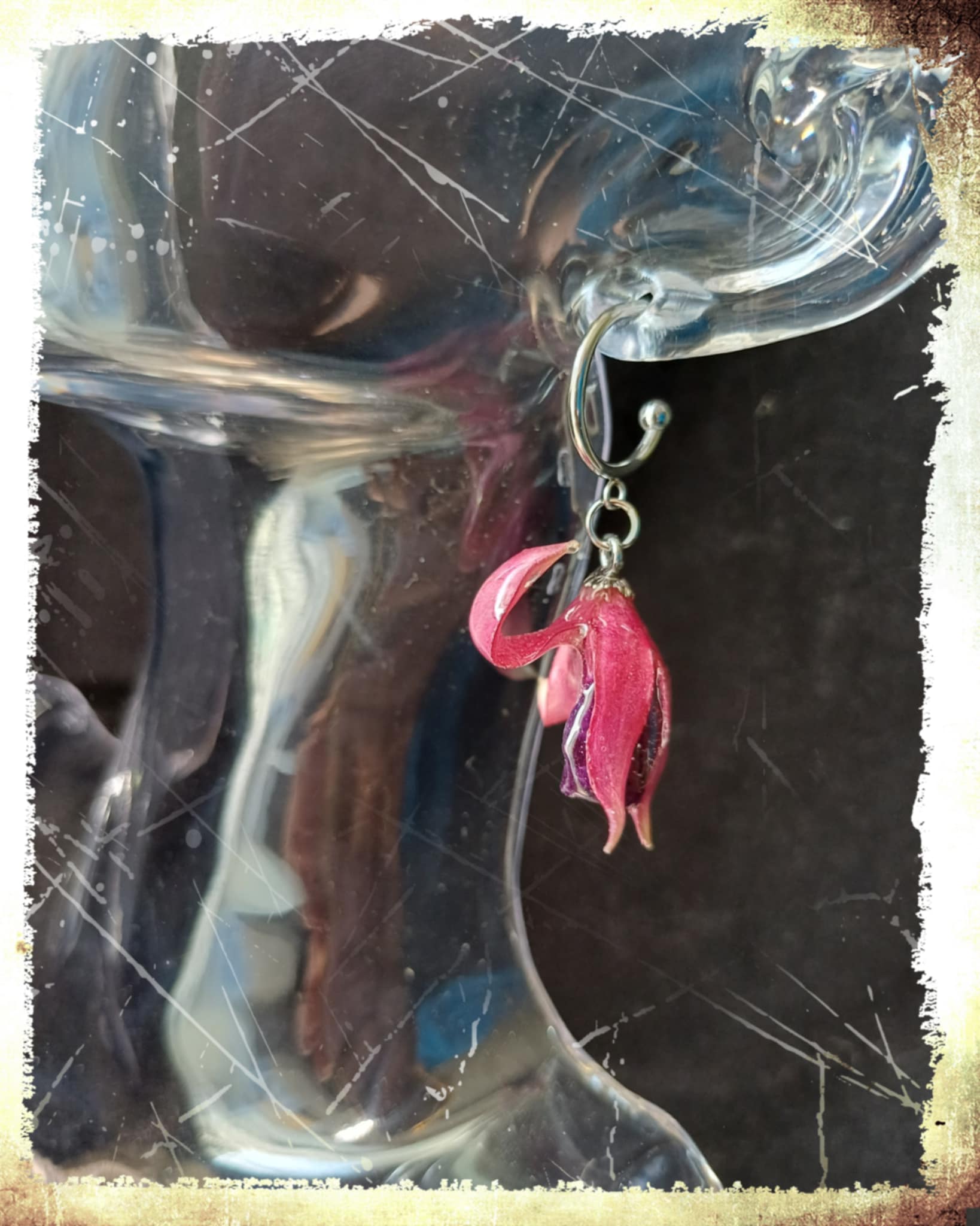 Boucles d'oreilles fleurs de Fuchsia