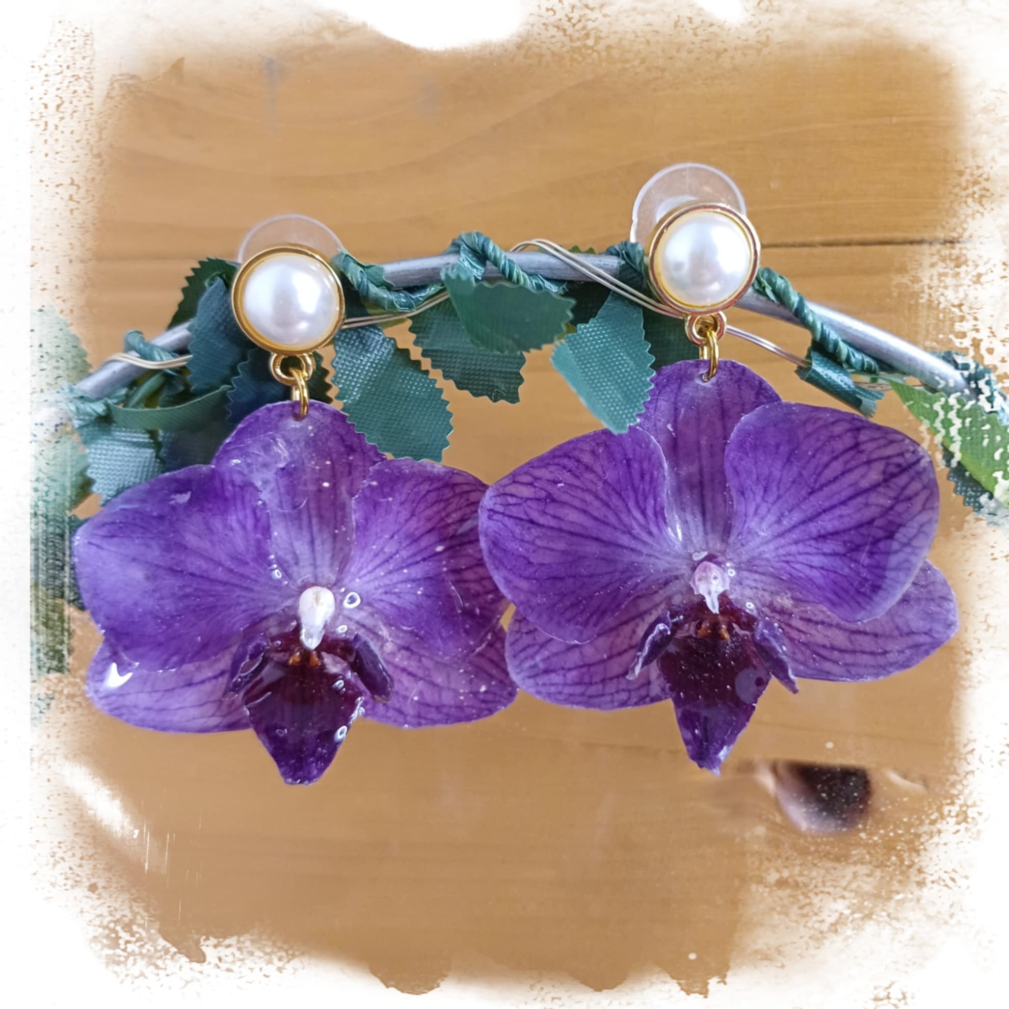 Boucles orchidées mauves