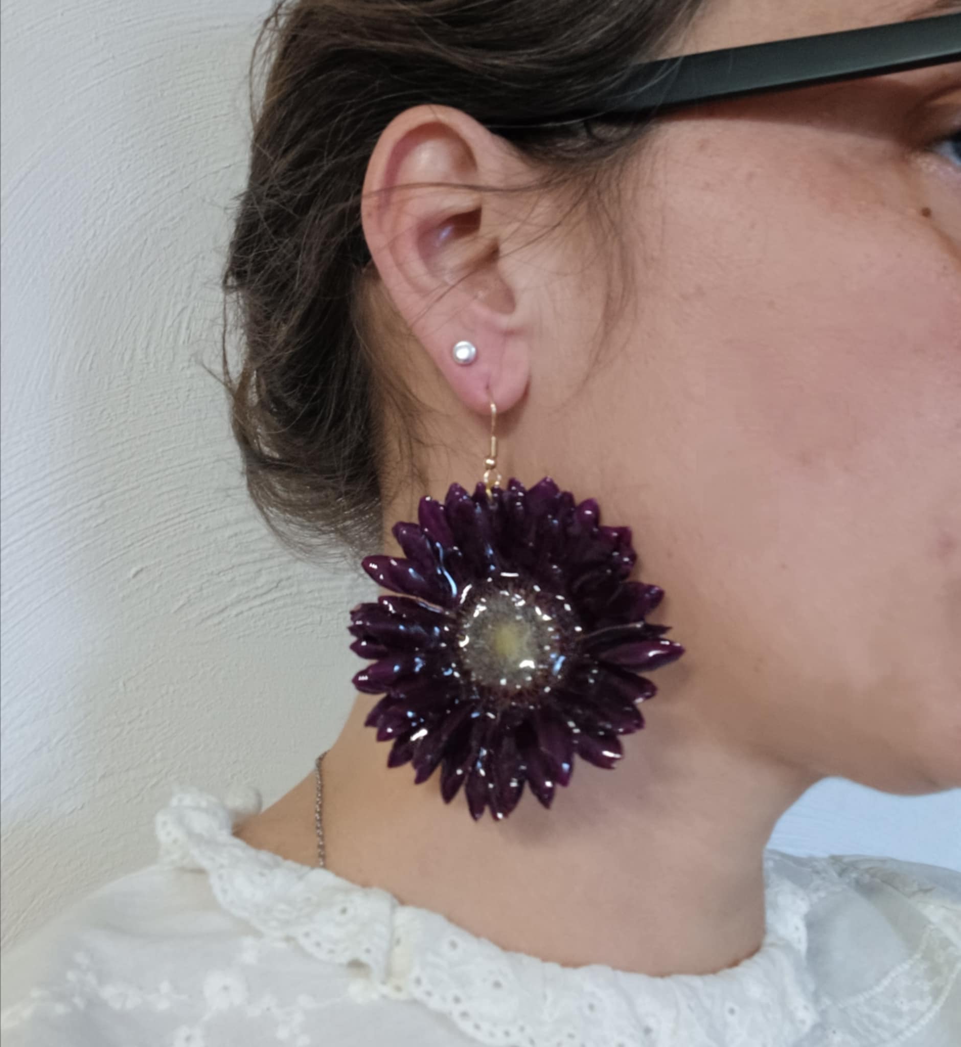 Boucles gerbera pourpres