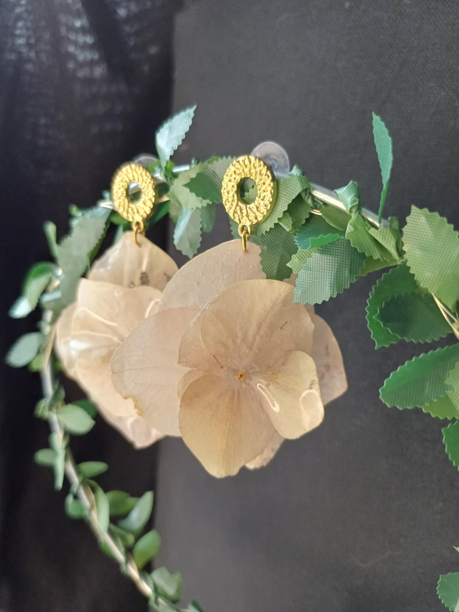 Boucles fleurs d'hortensia