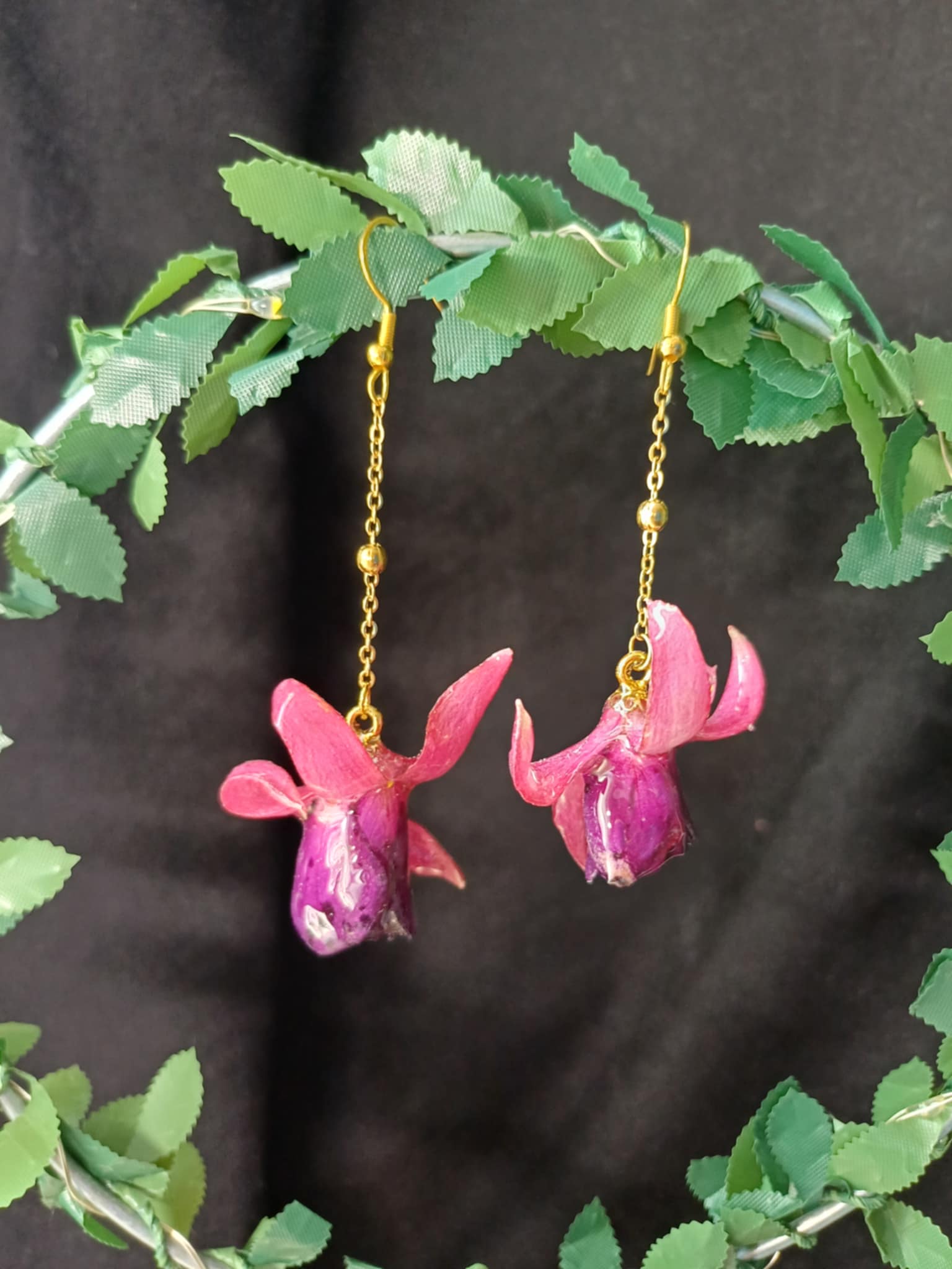 Boucles d'oreilles fleurs de Fuchsia