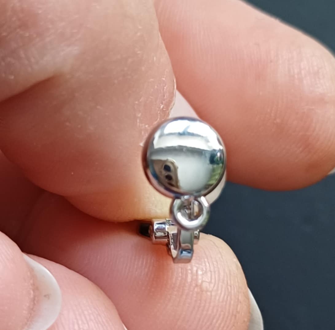 Clips argentés ronds