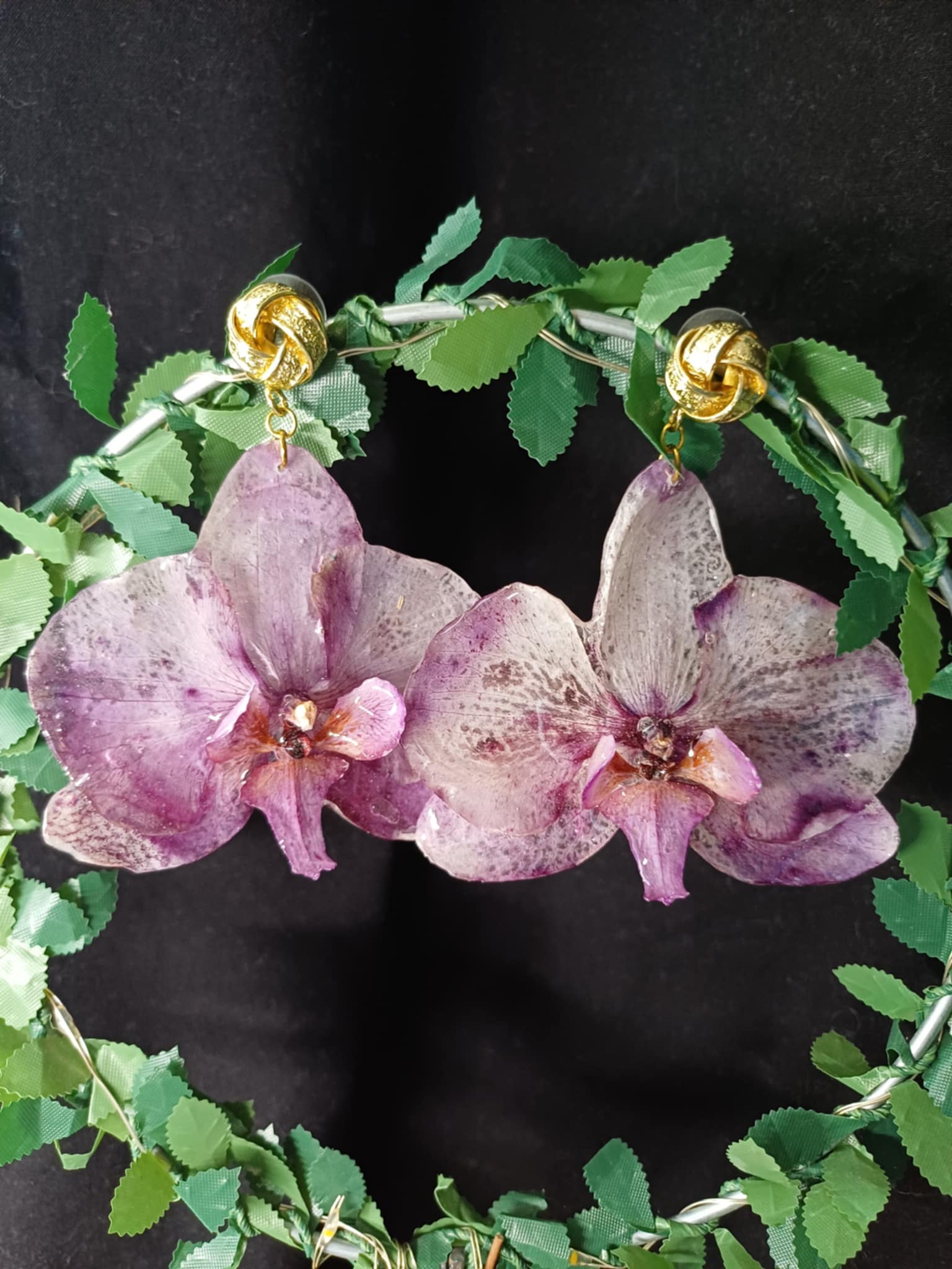 Boucles d'oreilles Orchidées