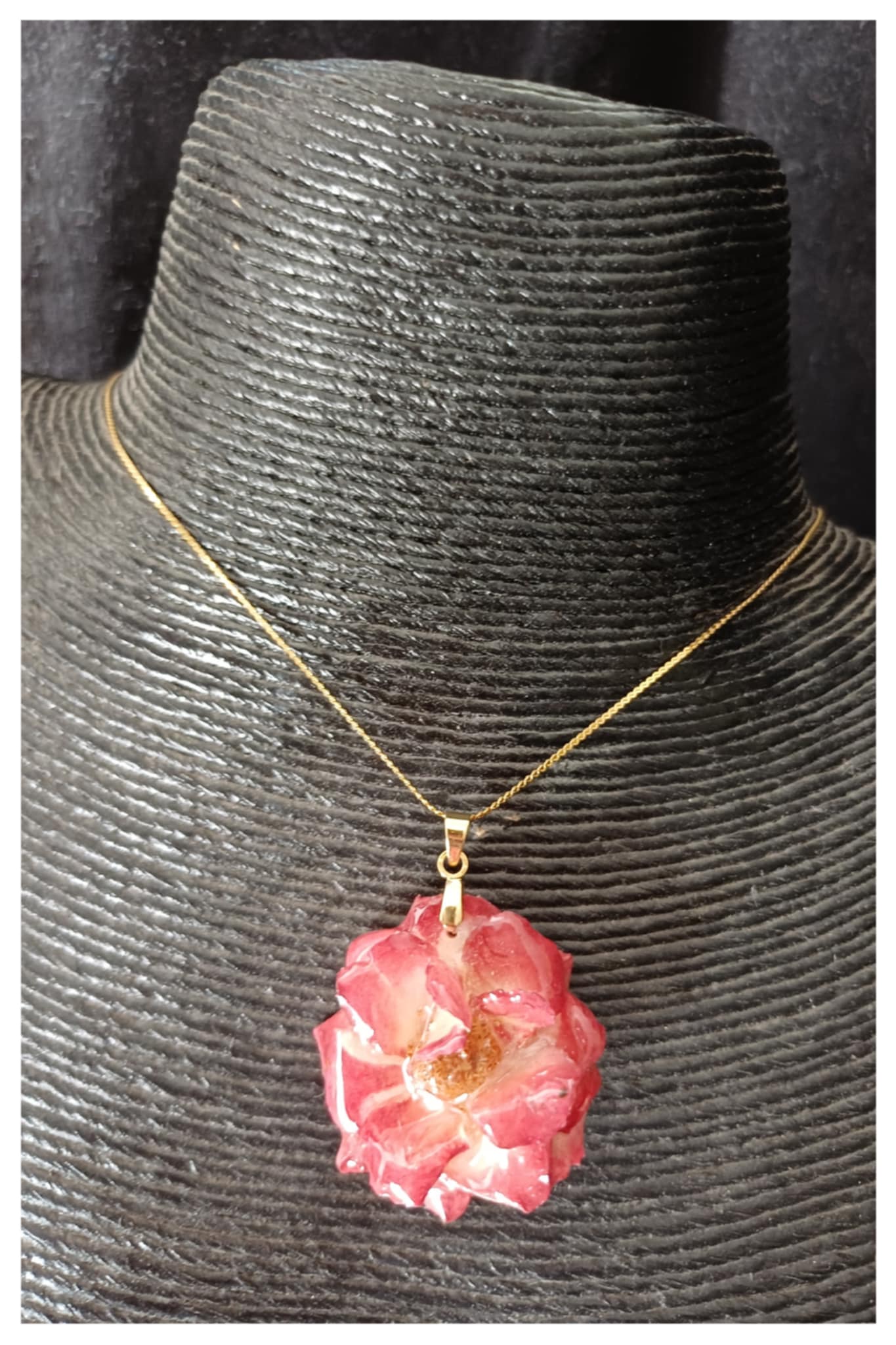 Collier Rose foncé et blanc