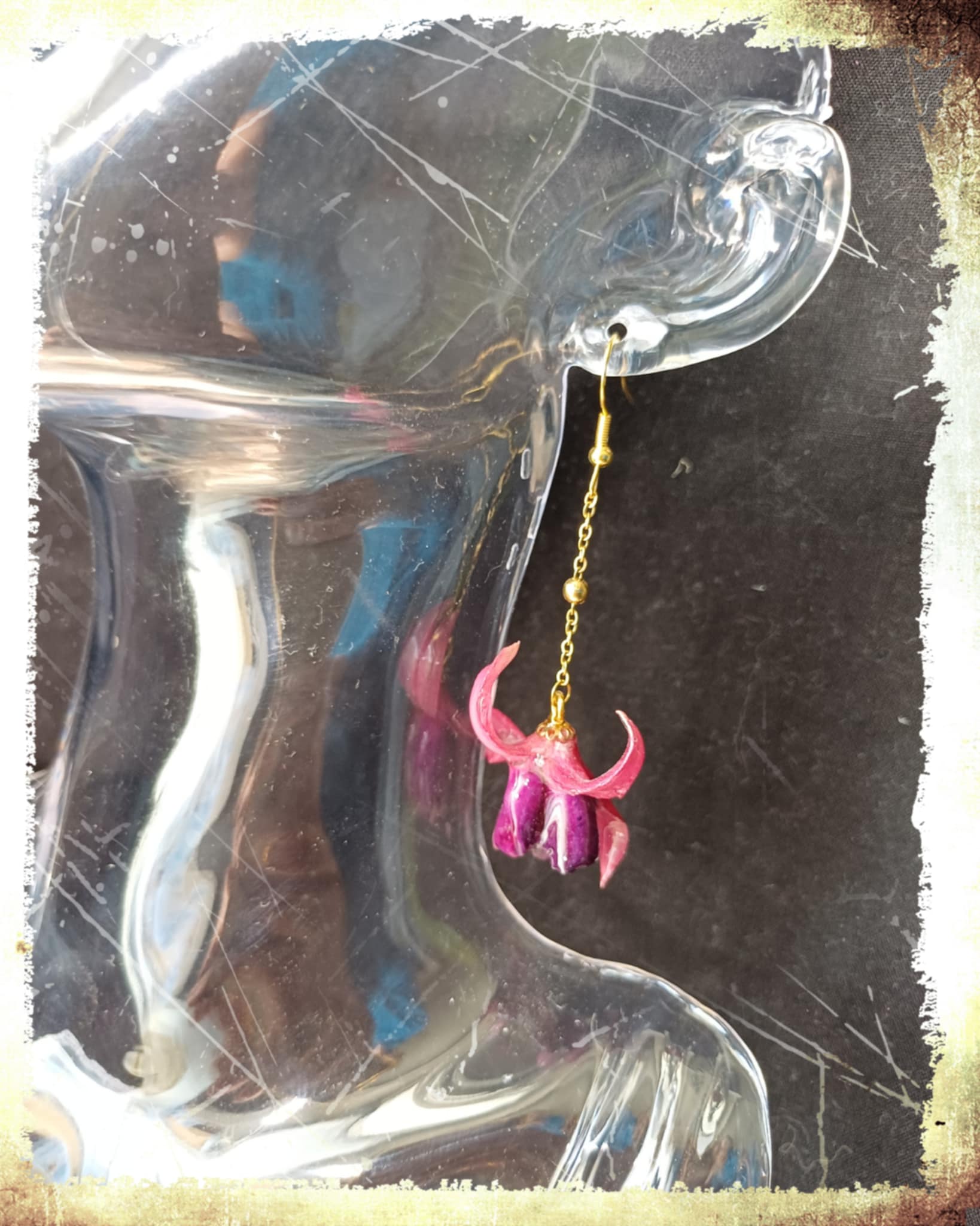 Boucles d'oreilles fleurs de Fuchsia