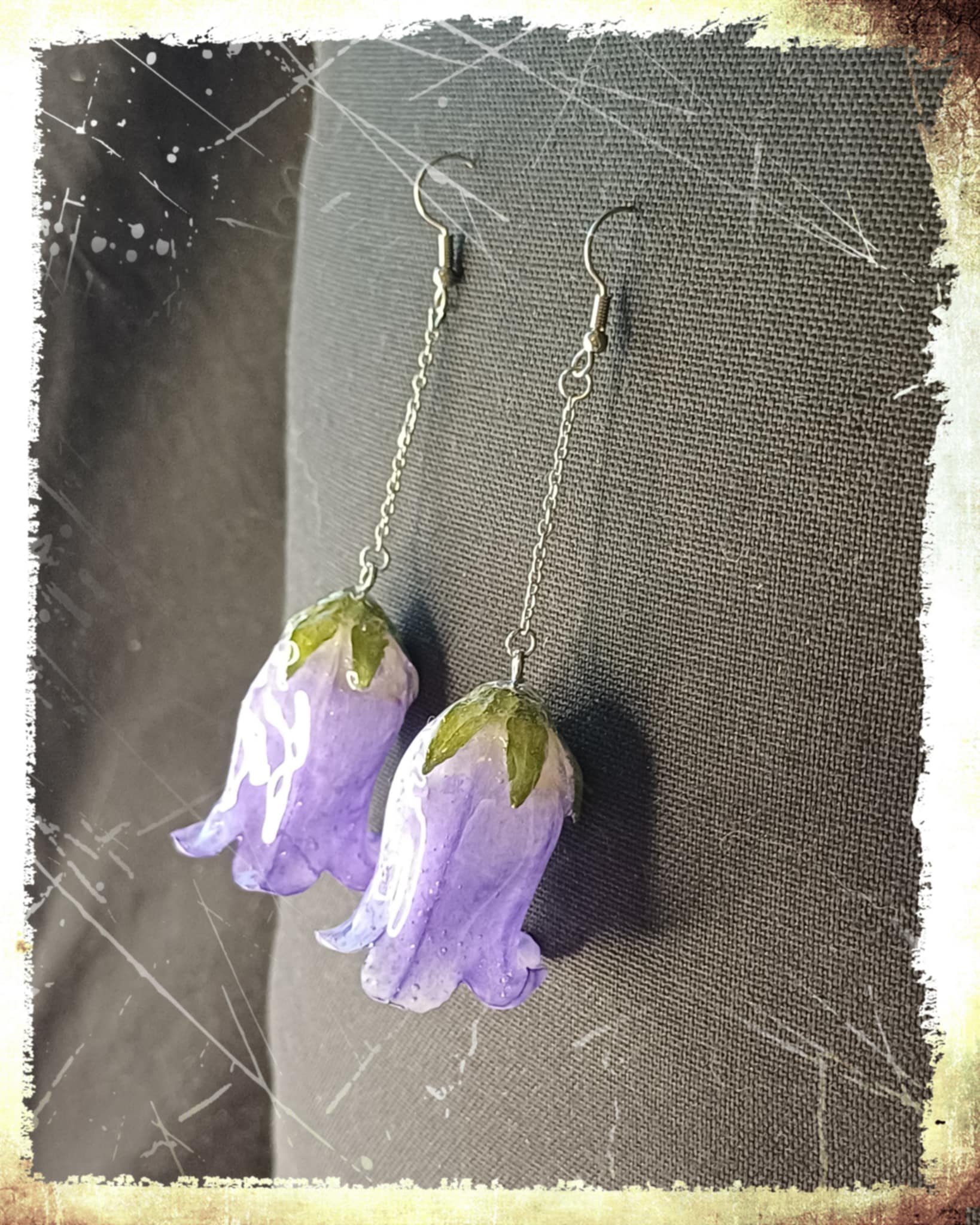 Boucles fleurs de Campanules mauve
