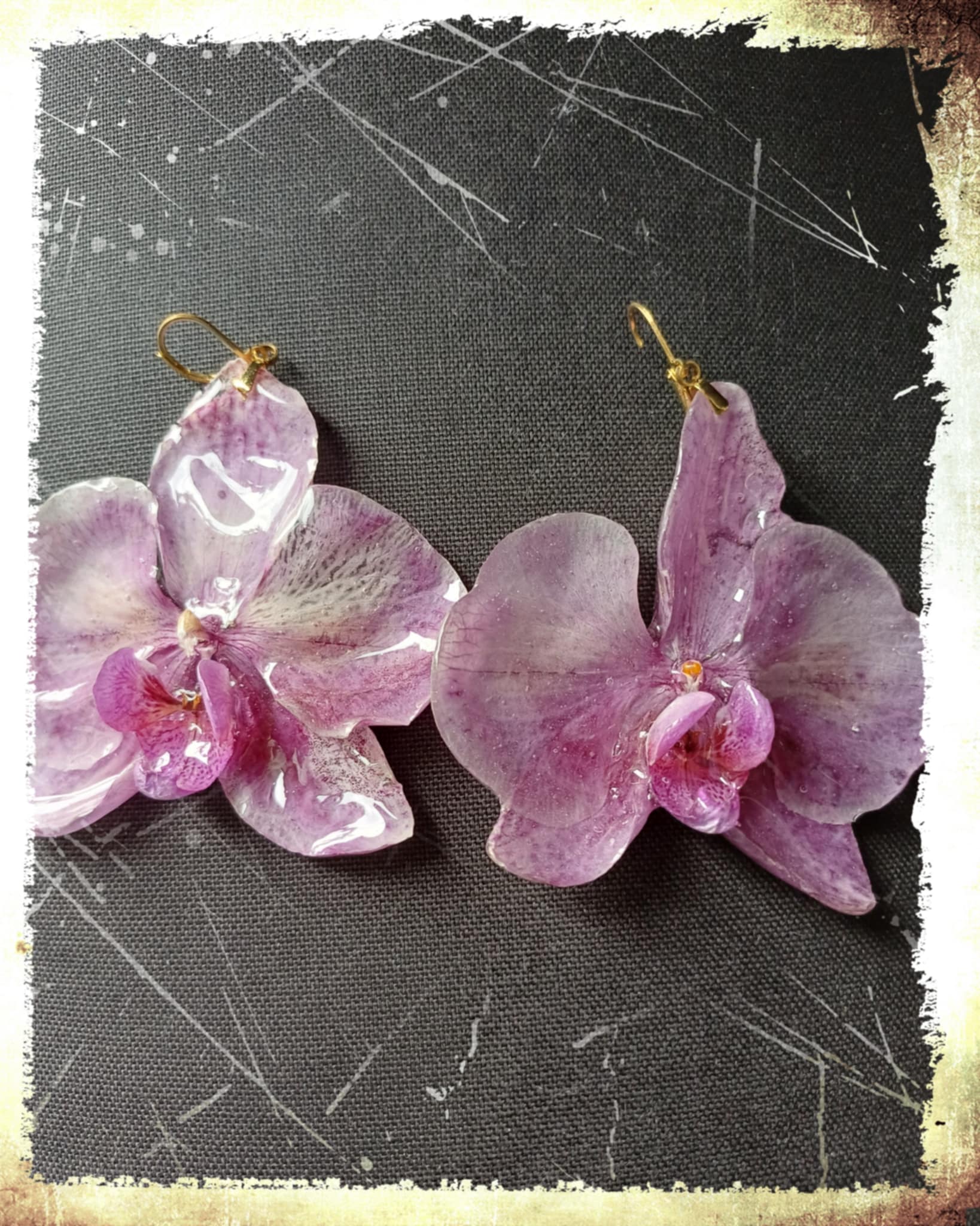 Boucles grosses Orchidées mauves