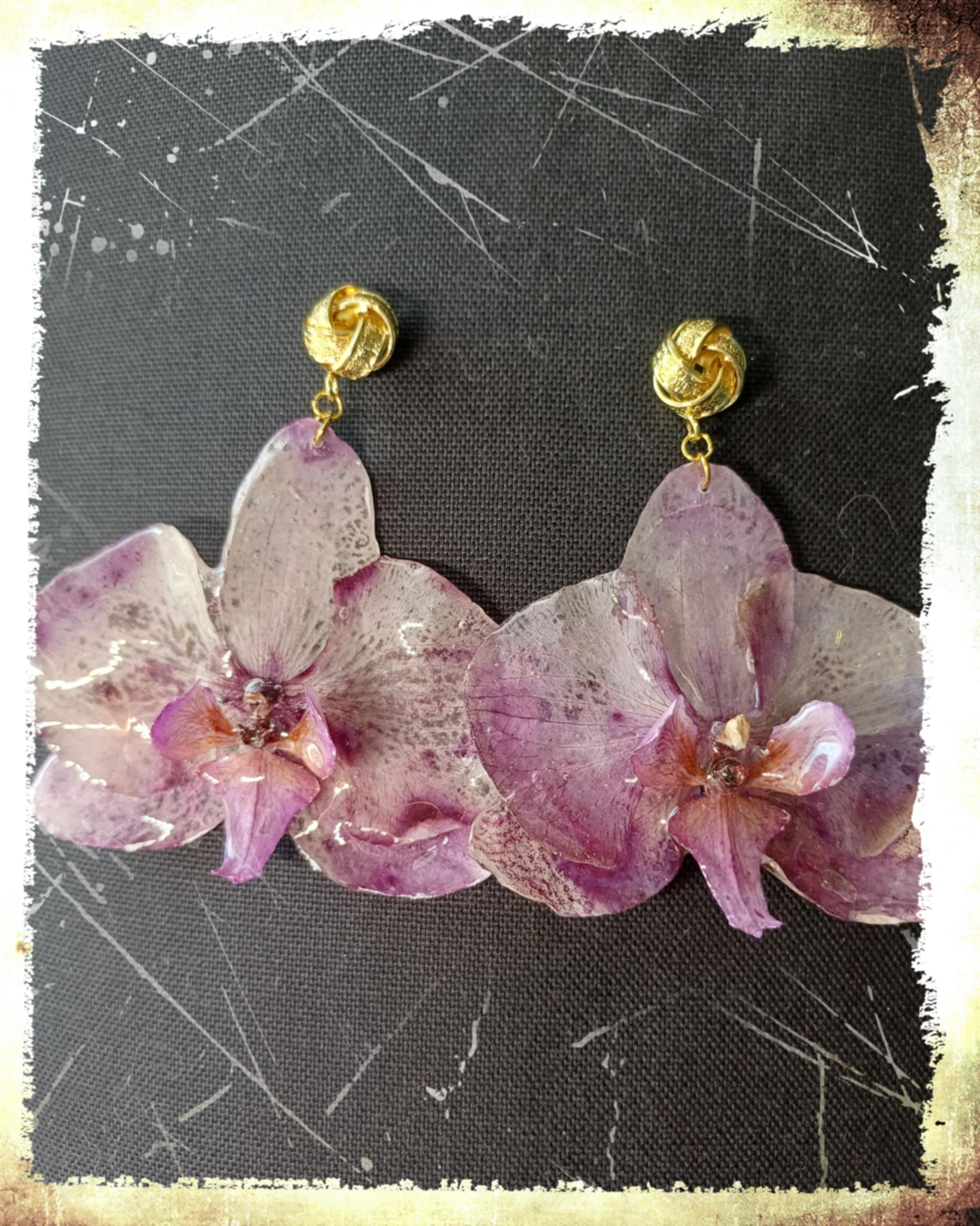 Boucles d'oreilles Orchidées