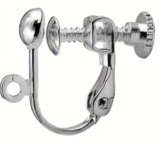 Clips argentés à vis