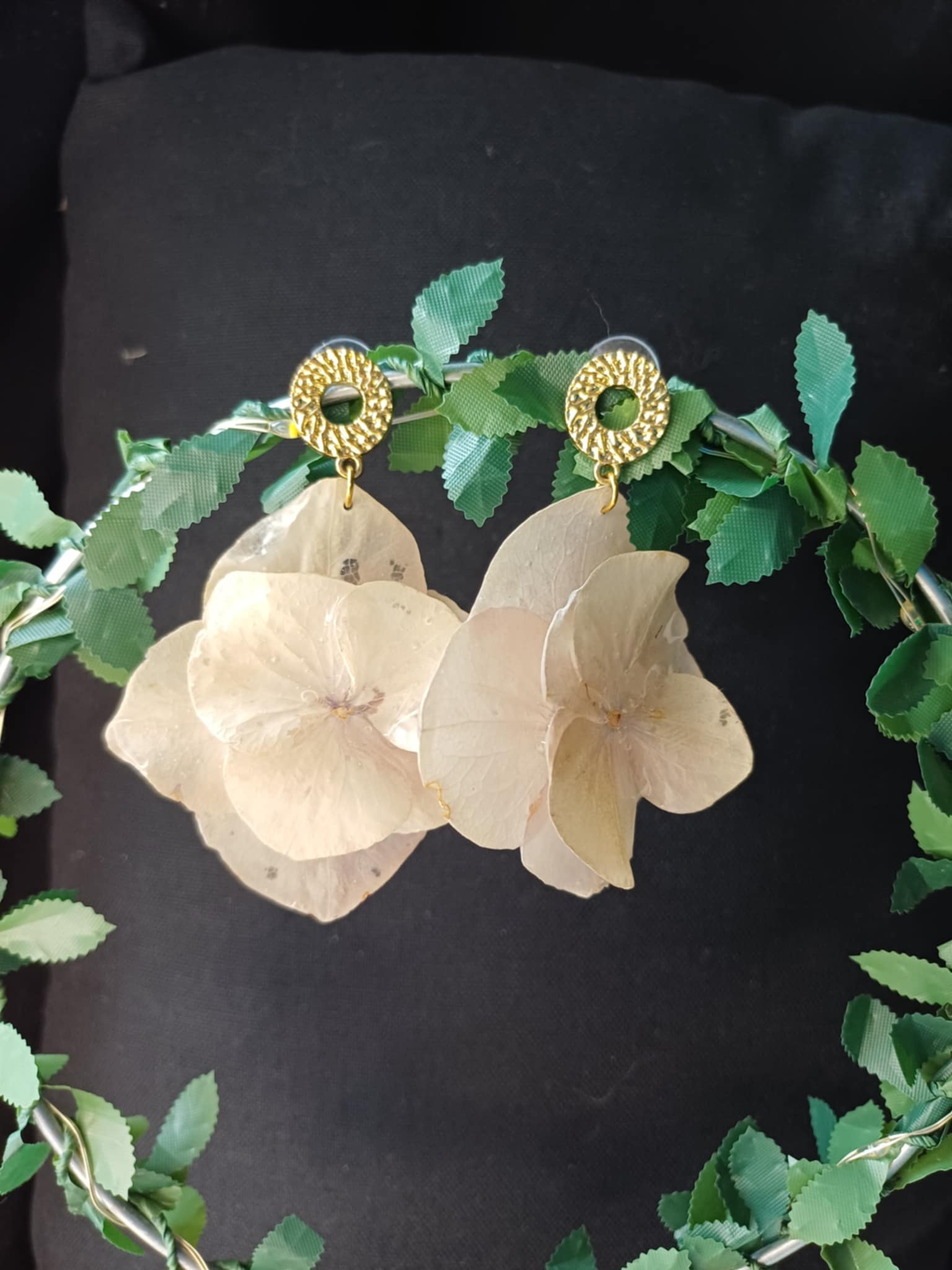 Boucles fleurs d'hortensia