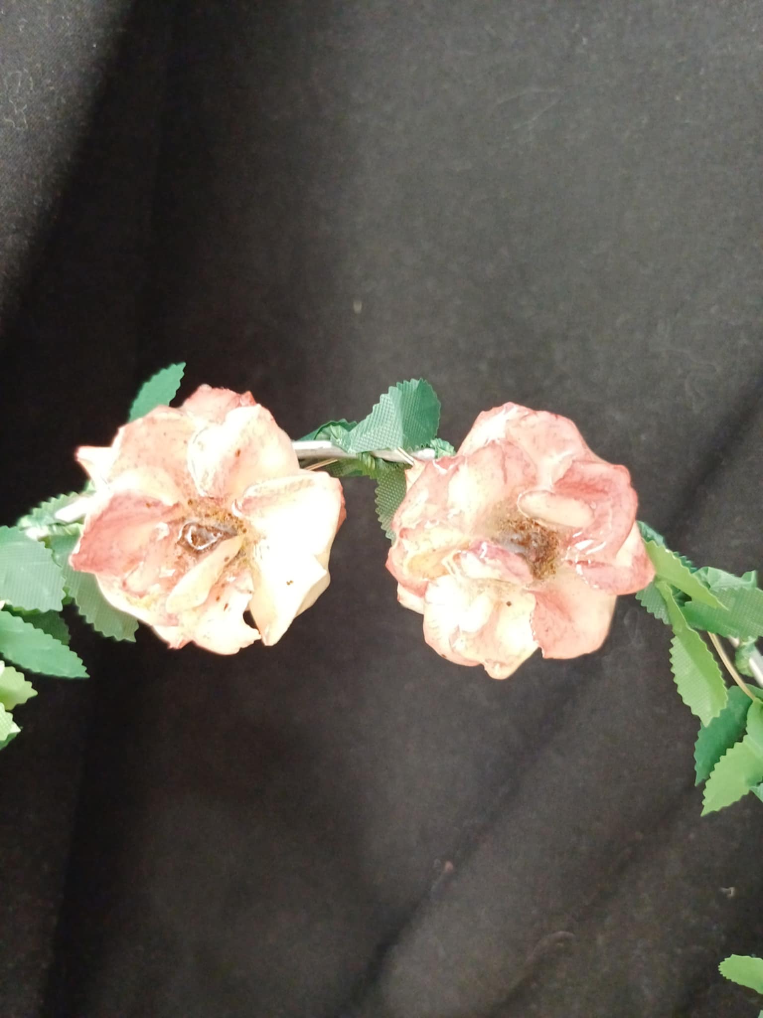 Puces d'oreilles Rose blanche et rose