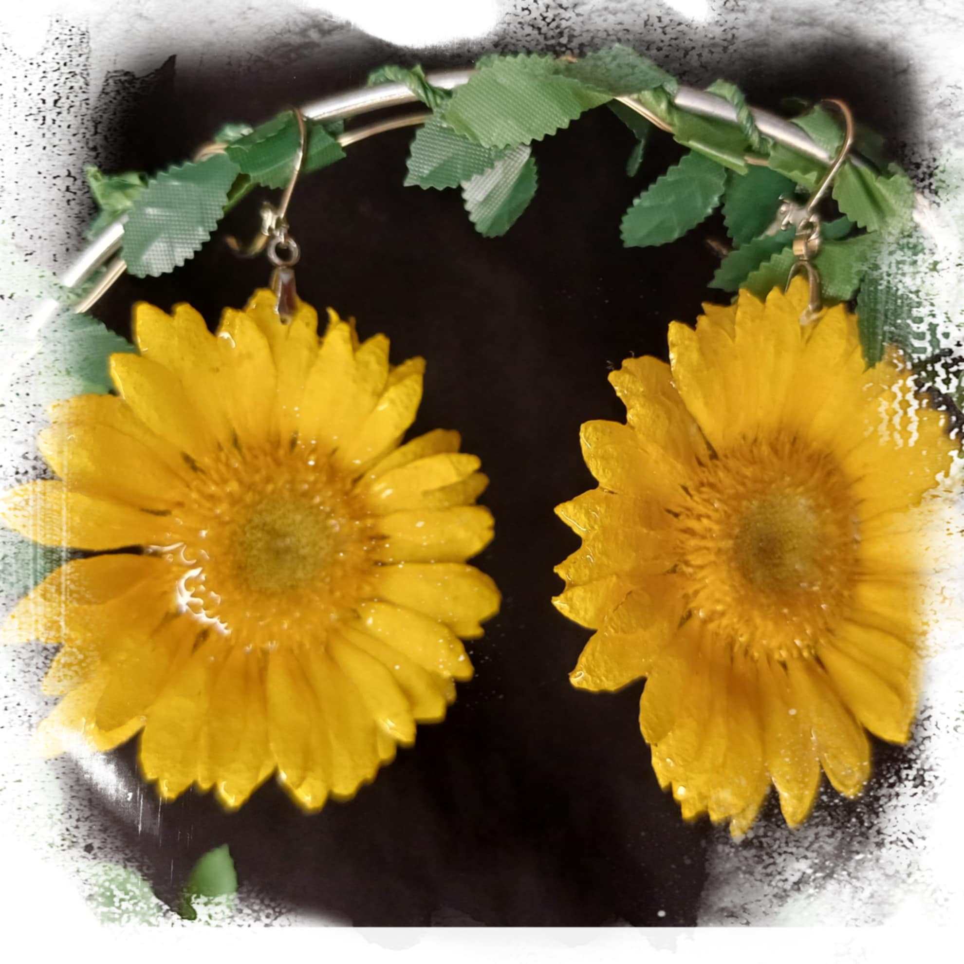 Boucles Gerbera jaunes