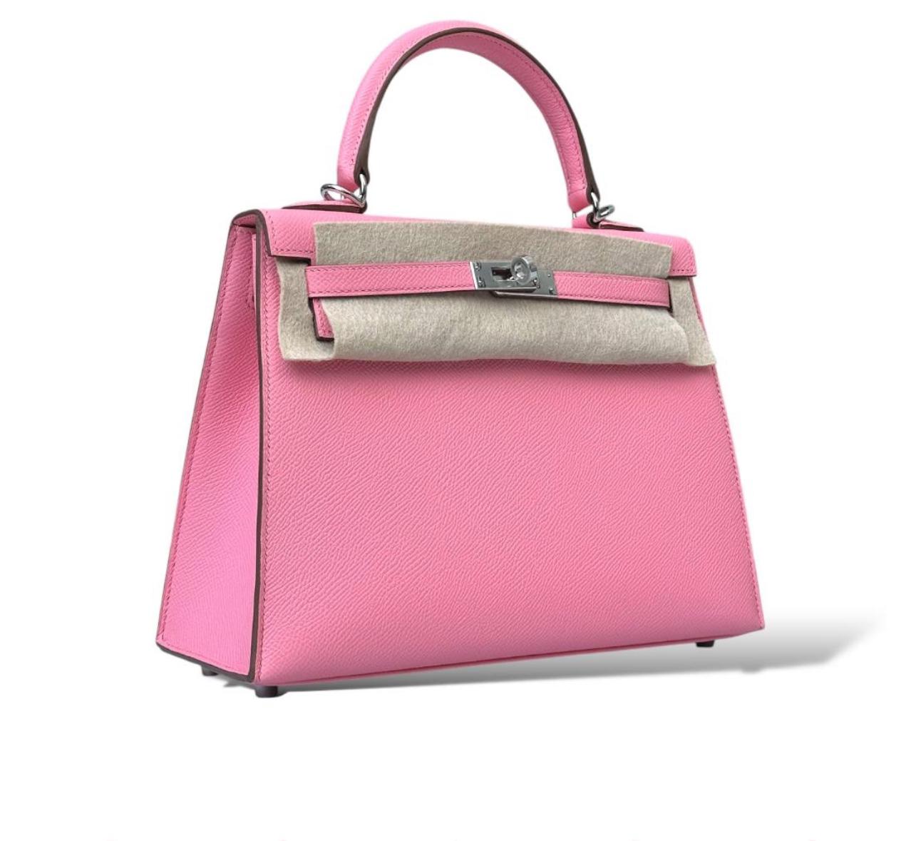 Hermes Kelly 25 Rose Confetti