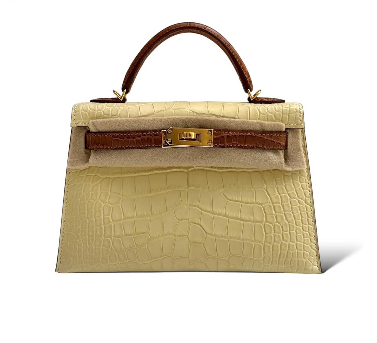 Hermes Kelly Mini So Vanille/Kraft