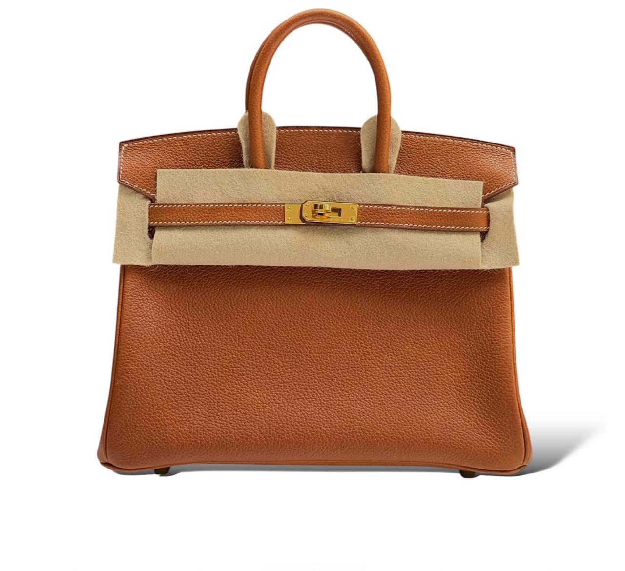 Hermes Brikin 25 Fauve Barenia