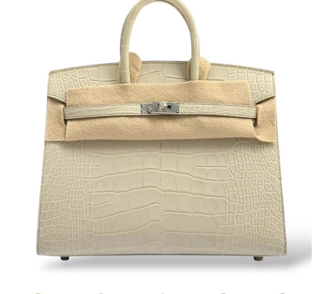 Hermes Birkin 25 Beton Croco