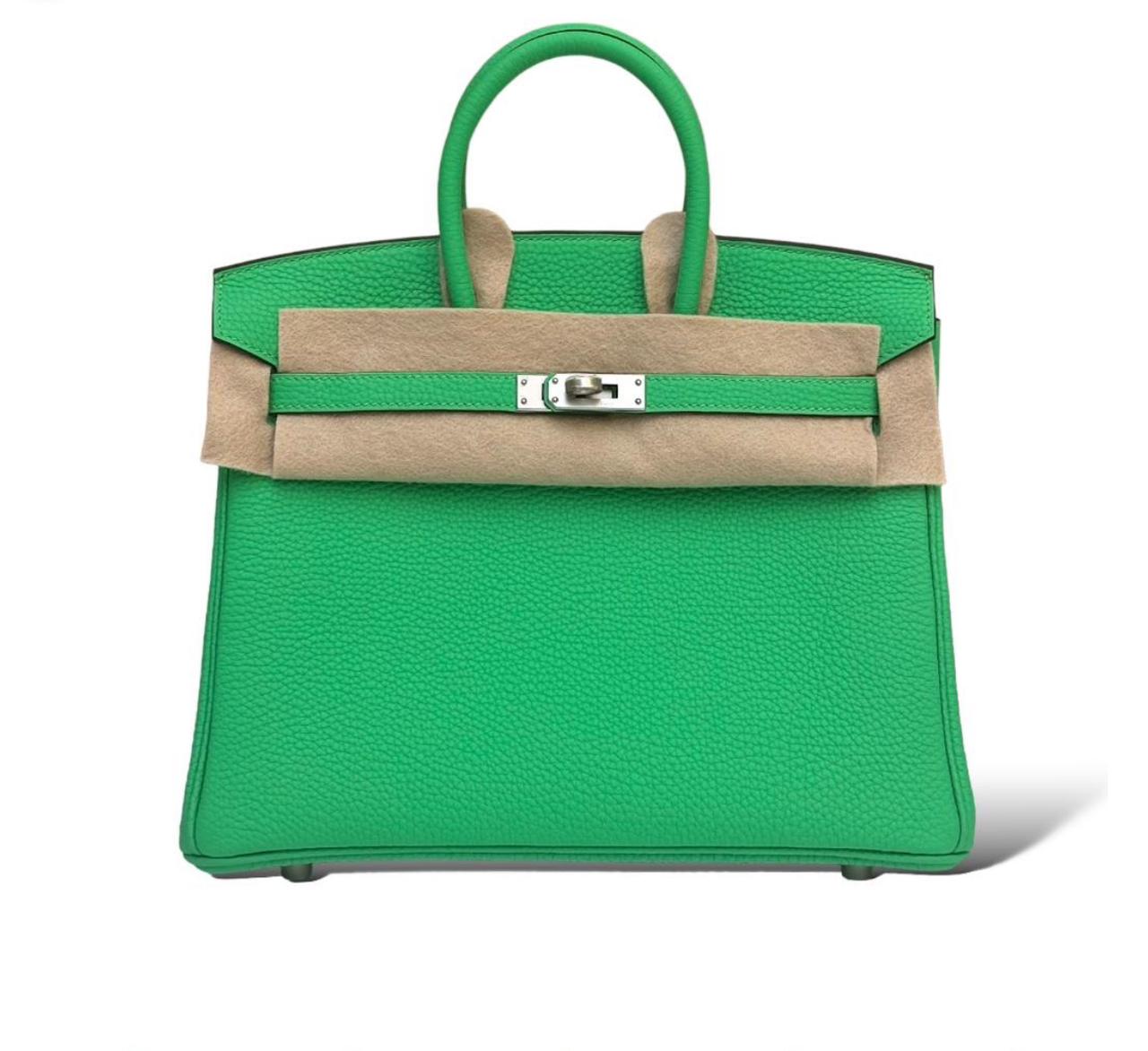 Hermes Birkin 25 Vert Comice Togo