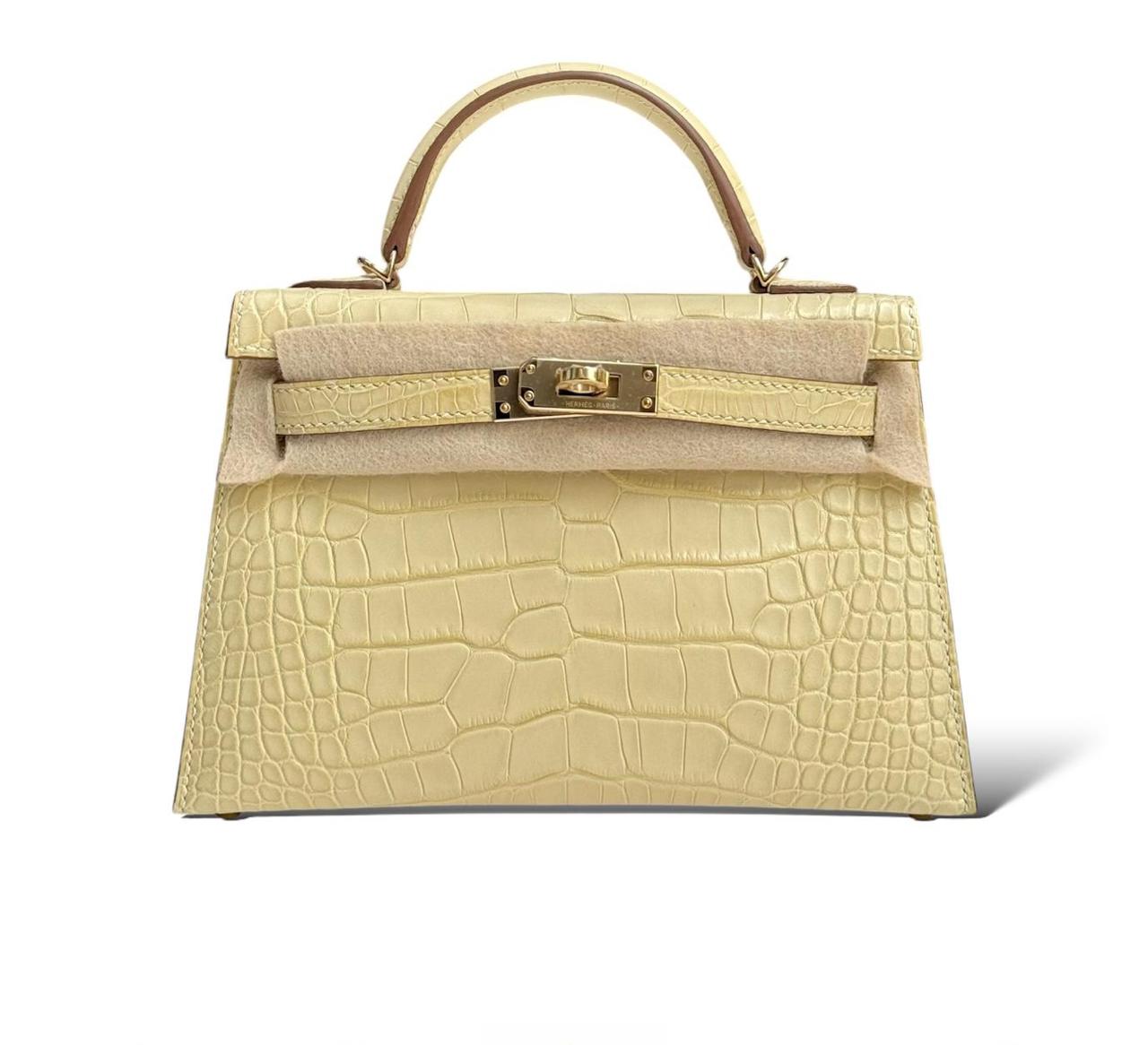 Hermes Kelly Mini So Vanille/Nant