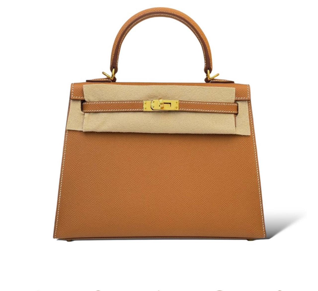 Hermes kelly 25 Gold Epsom GHW