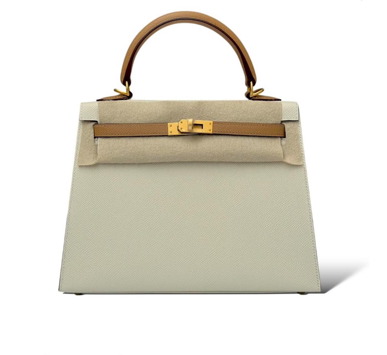Hermes kelly 25 So Craie /Biscuit