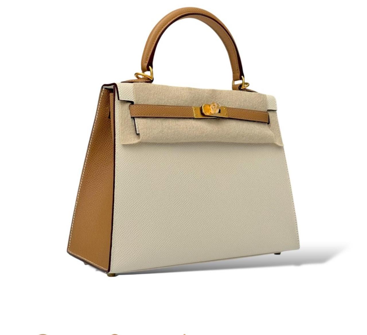 Hermes kelly 25 So Craie /Biscuit
