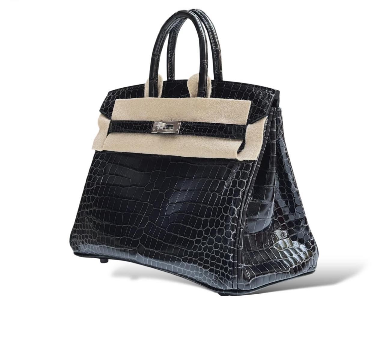 Hermes Birkin 25 Graphite Croco