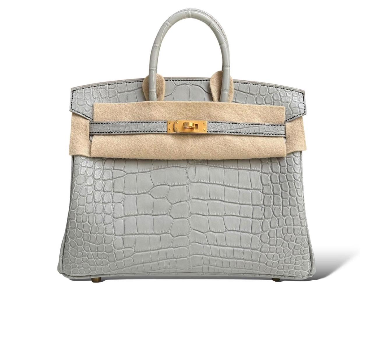 Hermes Birkin 25 So Gris Perle/Black